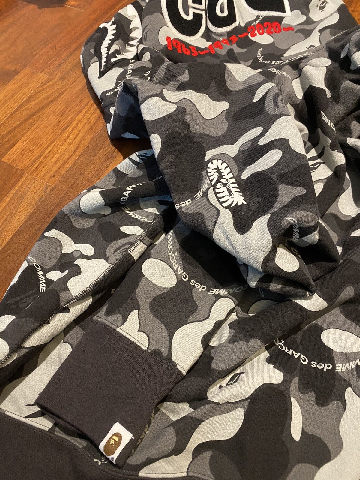 Bape x Comme des garçons Osaka shark hoodie