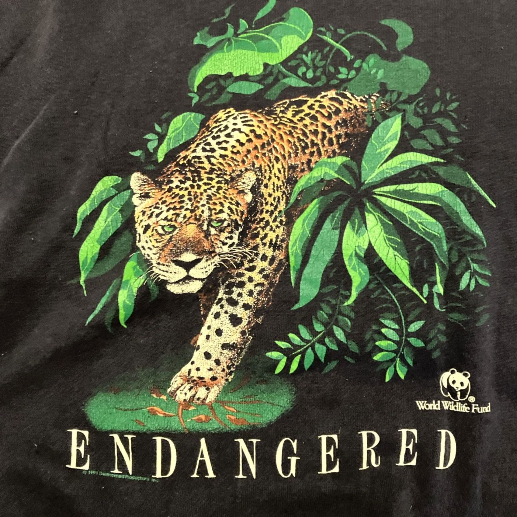 Vintage VINTAGE Jostens World Wildlife Fund Sweatshirt L Endangered Leopard Size US L / EU 52-54 / 3 - 2 Thumbnail