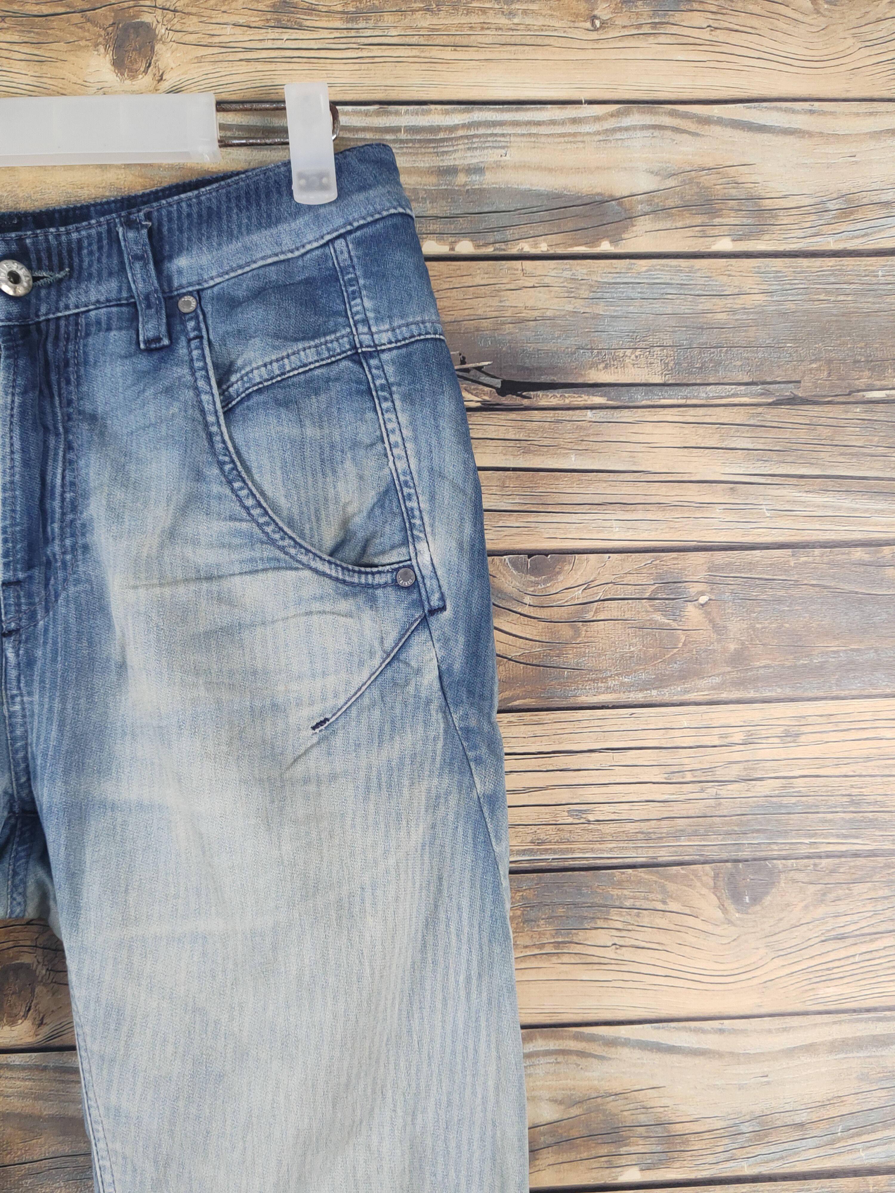 Diesel Diesel Dark Blue Faded Distressed denim Soft Jeans #W2003 Size US 27 - 6 Thumbnail