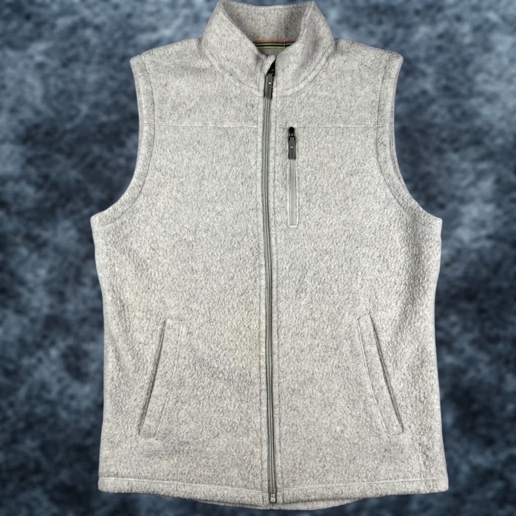 Smartwool Smartwool Hudson Trail Fleece Vest Mens Medium Beige Full Zip Hiking Jacket Size US M / EU 48-50 / 2 - 1 Thumbnail