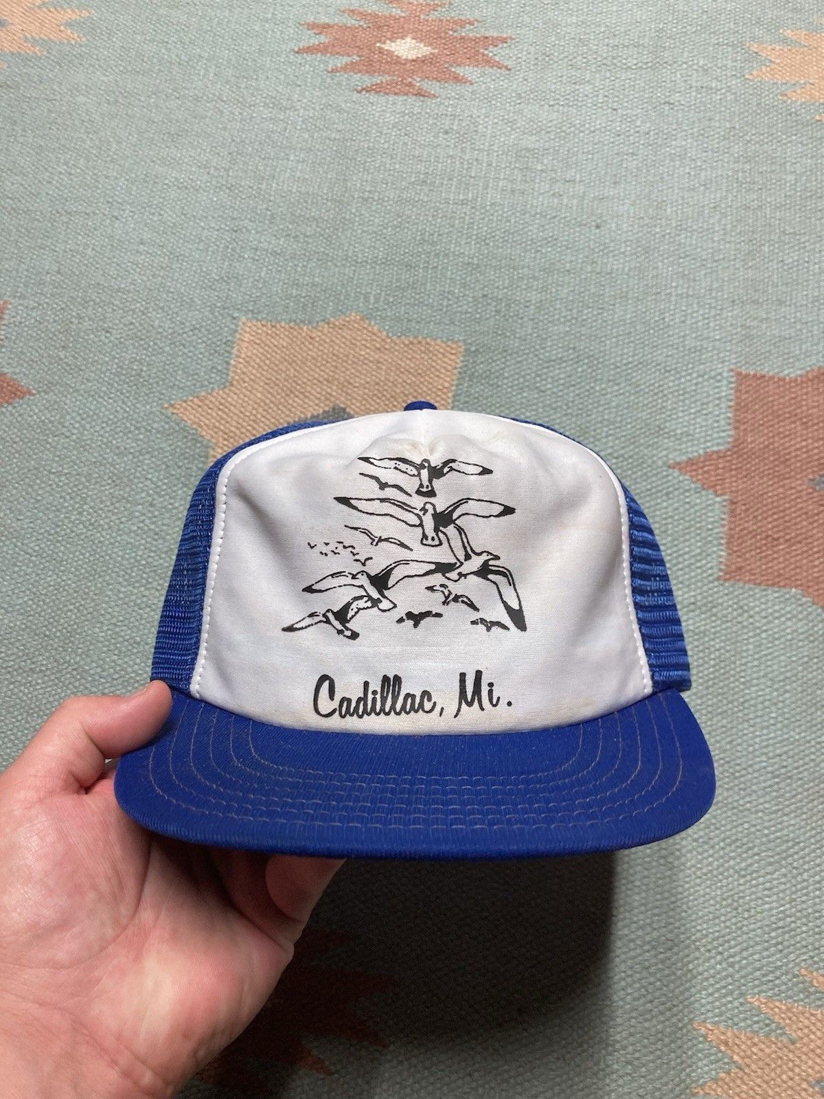 Vintage Vintage 80s trucker hat cadillac Michigan seagulls birds USA Size ONE SIZE - 2 Thumbnail