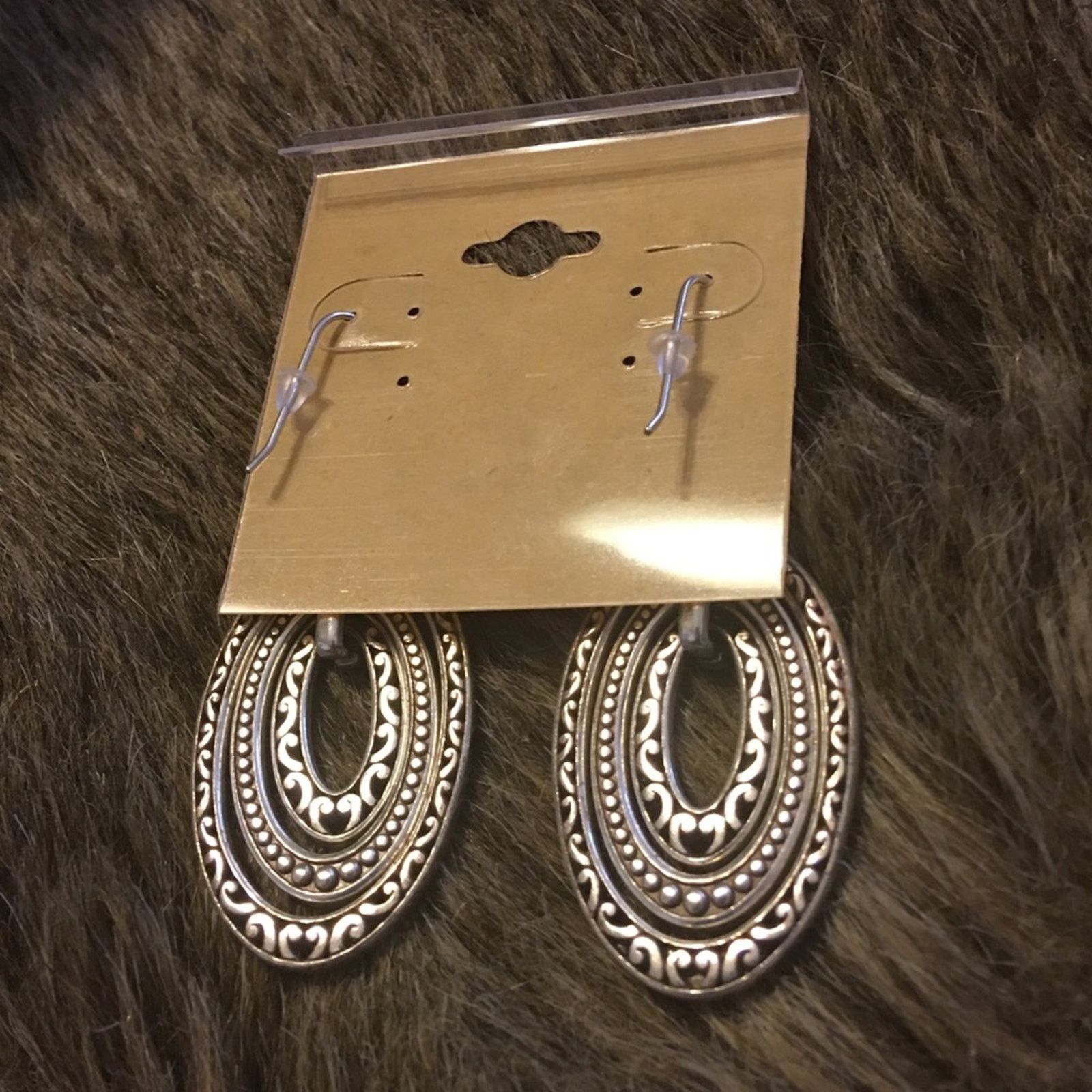 Vintage Vintage silver graduated scroll disc earrings Size ONE SIZE - 5 Thumbnail