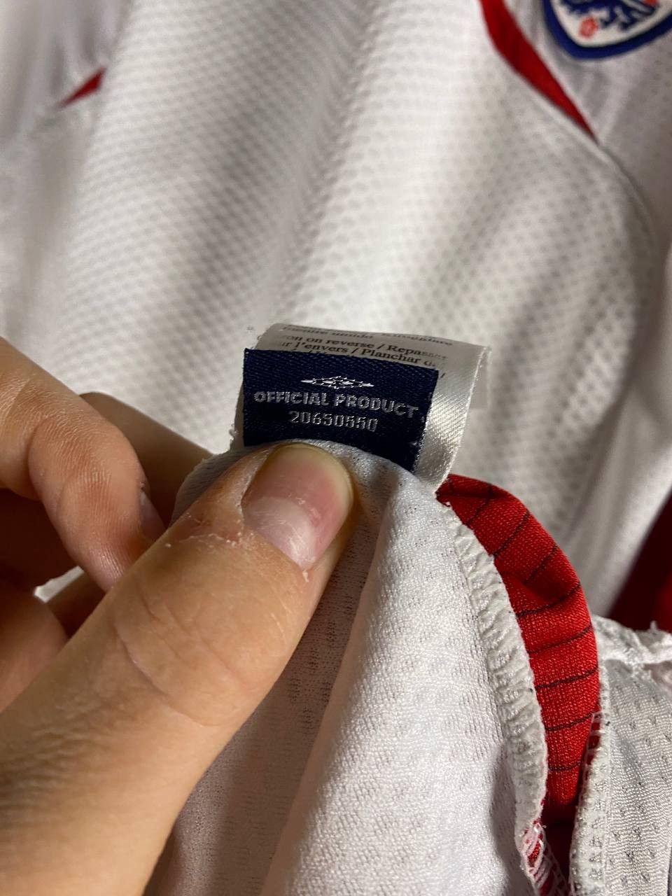 Umbro × Vintage 🏴 England National Team Home Jersey White / Red Trim Size US L / EU 52-54 / 3 - 7 Thumbnail