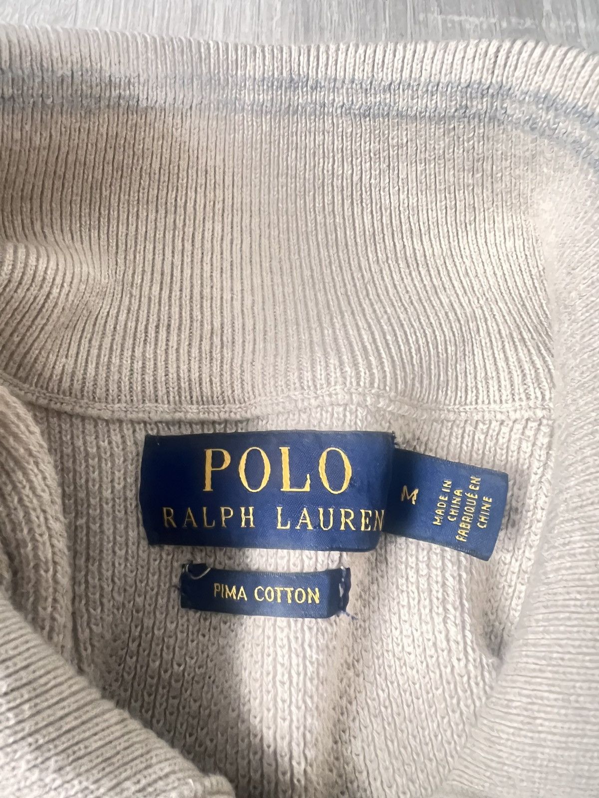 Polo Ralph Lauren Polo Ralph Lauren Beige 1/3 Knit Zip Basic Pullover Sweater Size US M / EU 48-50 / 2 - 9 Thumbnail