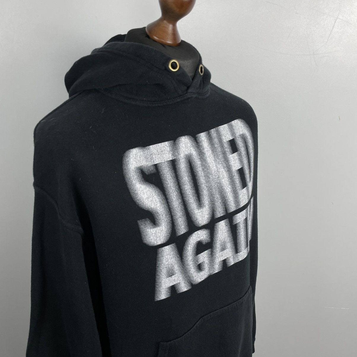 Vintage Vintage 90s Faded Stoned Again Humor Hoodie style Balenciaga Size US XL / EU 56 / 4 - 6 Thumbnail