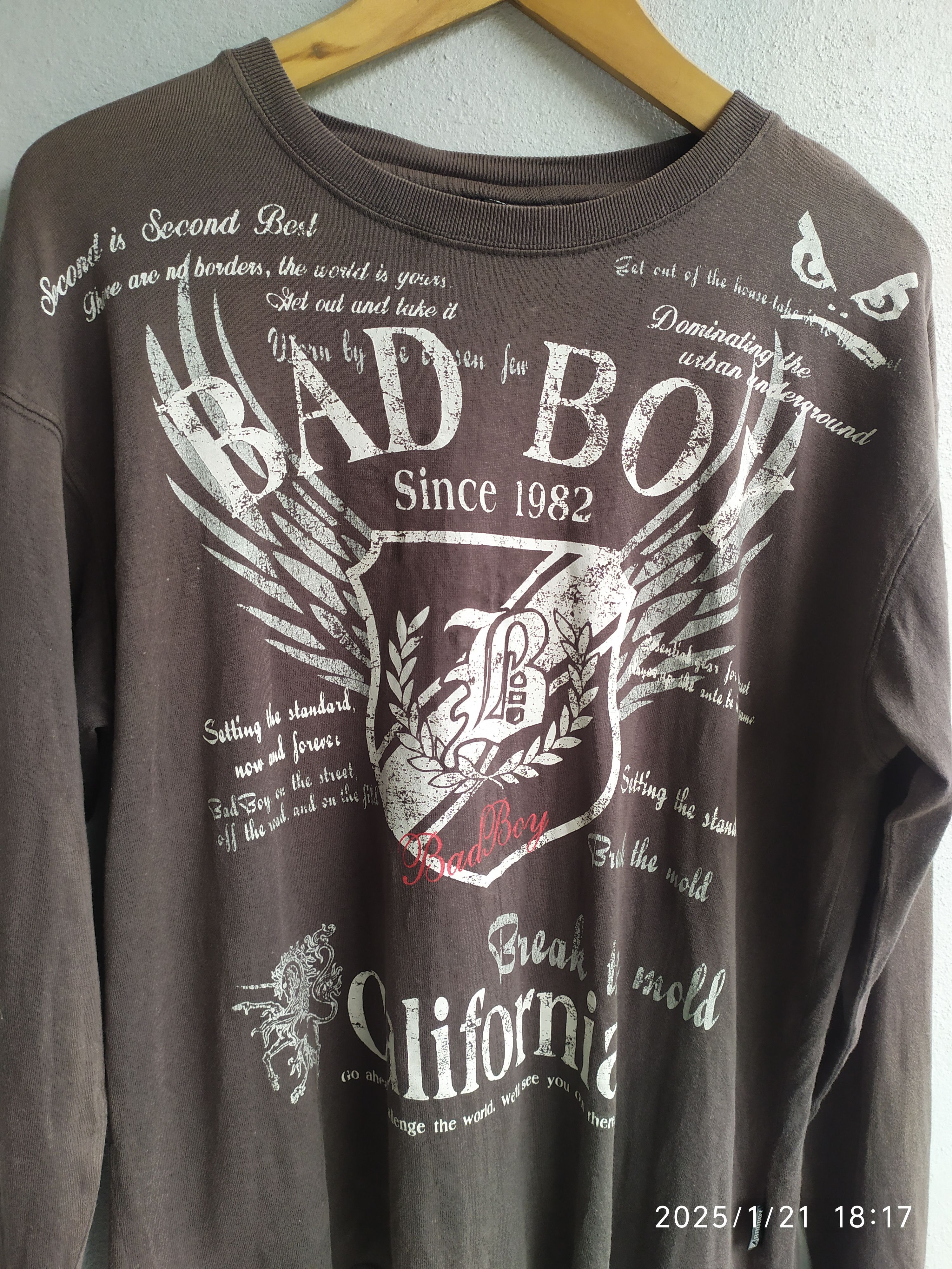 If Six Was Nine × Japanese Brand × Le Grande Bleu (L.G.B.) Y2K Badboy Faded Long Sleeve Poem ifsixwasnine Lgb Style Size US L / EU 52-54 / 3 - 3 Thumbnail