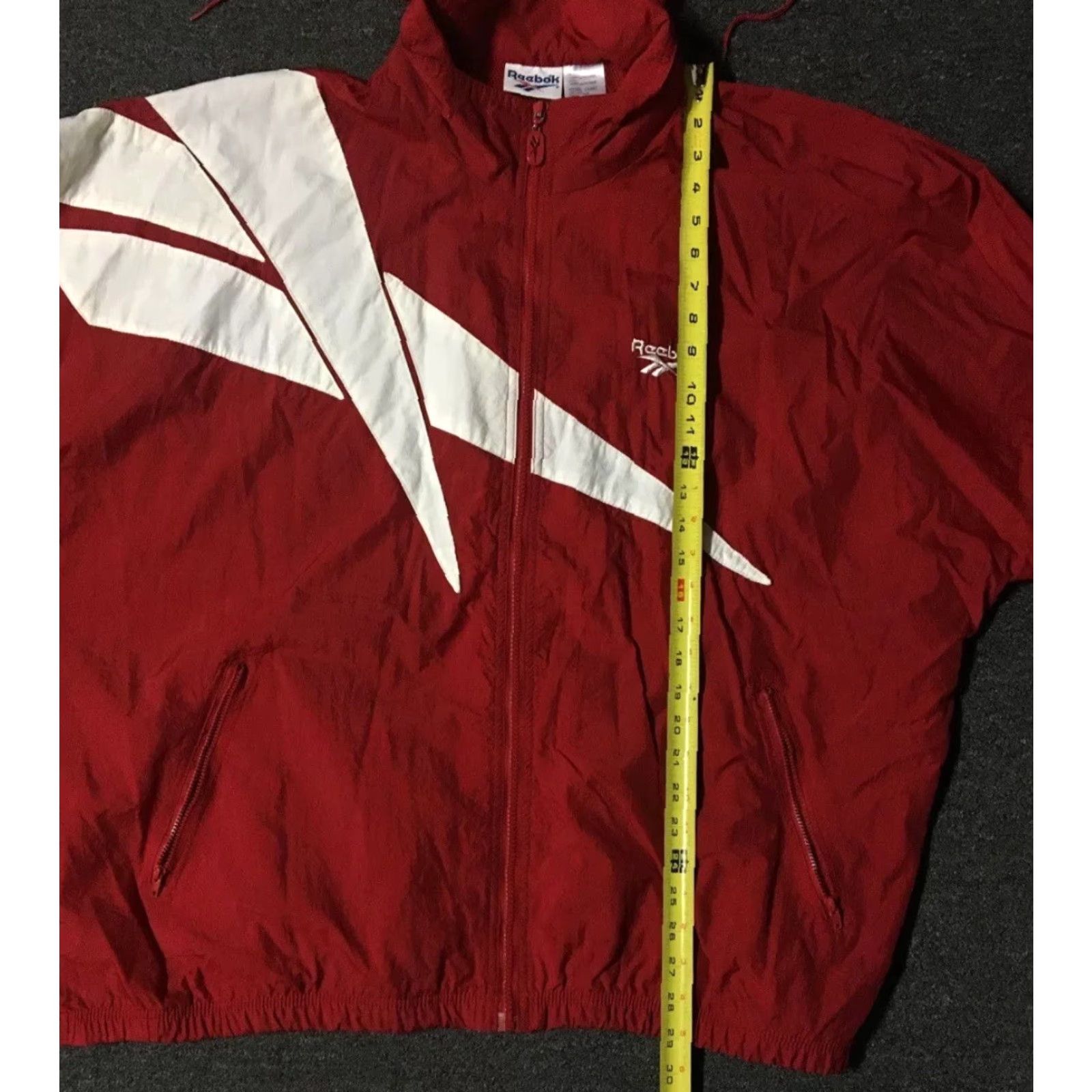 Reebok VINTAGE Reebok Jacket XL Red Striped Logo 90s 80s USA Hip Hop Basketball Track & Field Windbreaker Mens Size US XL / EU 56 / 4 - 6 Thumbnail