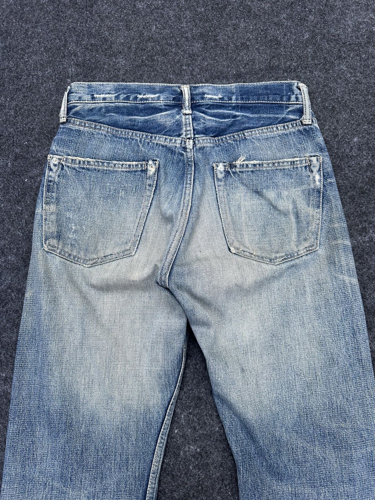 KOJIMA GENES × OMNIGOD × Vintage Omnigod Vintage Fly Button Selvedge Distressed Denim D7 Size US 28 / EU 44 - 4 Thumbnail