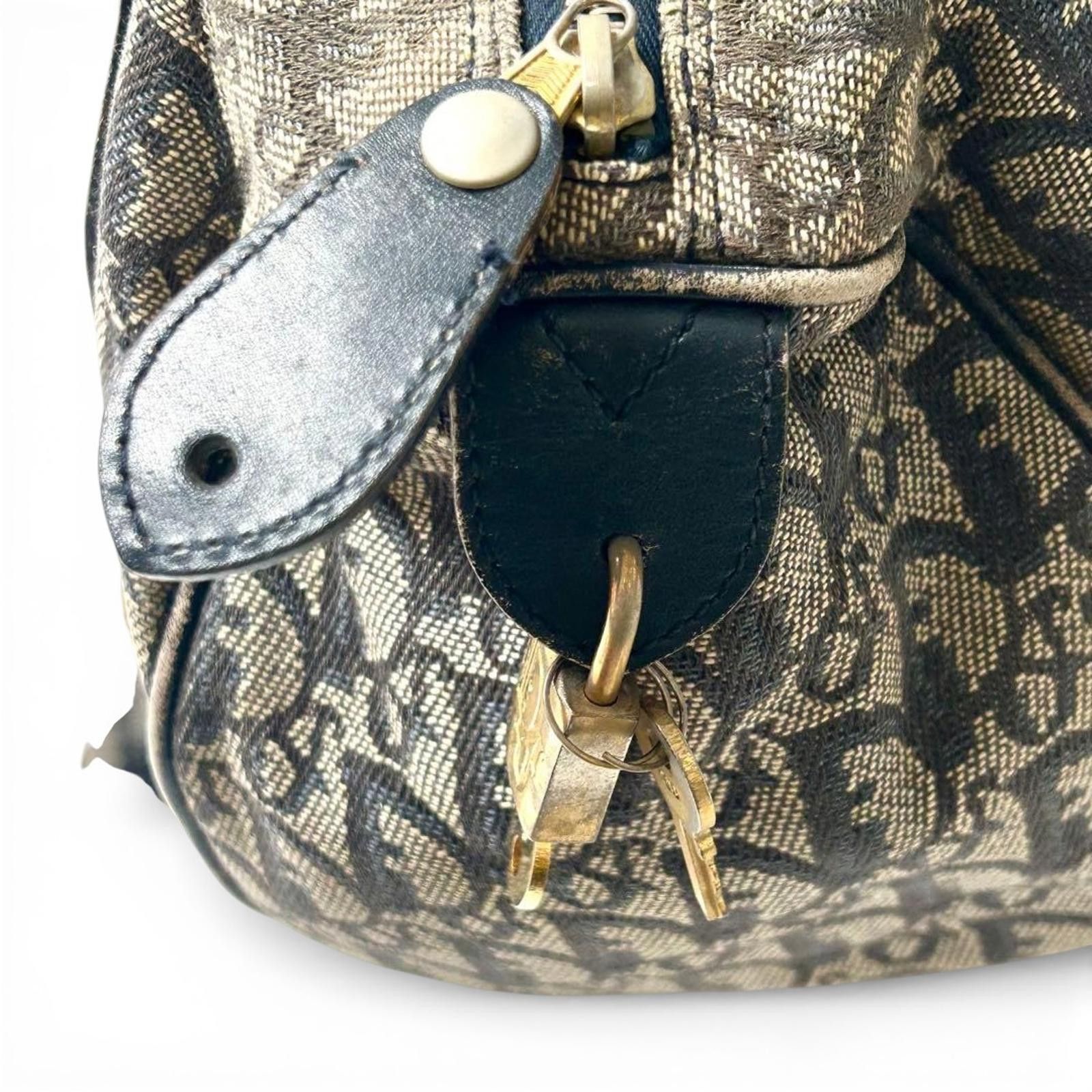 Dior Christian Dior - Monogram Canvas Handbag Black Size ONE SIZE - 8 Thumbnail