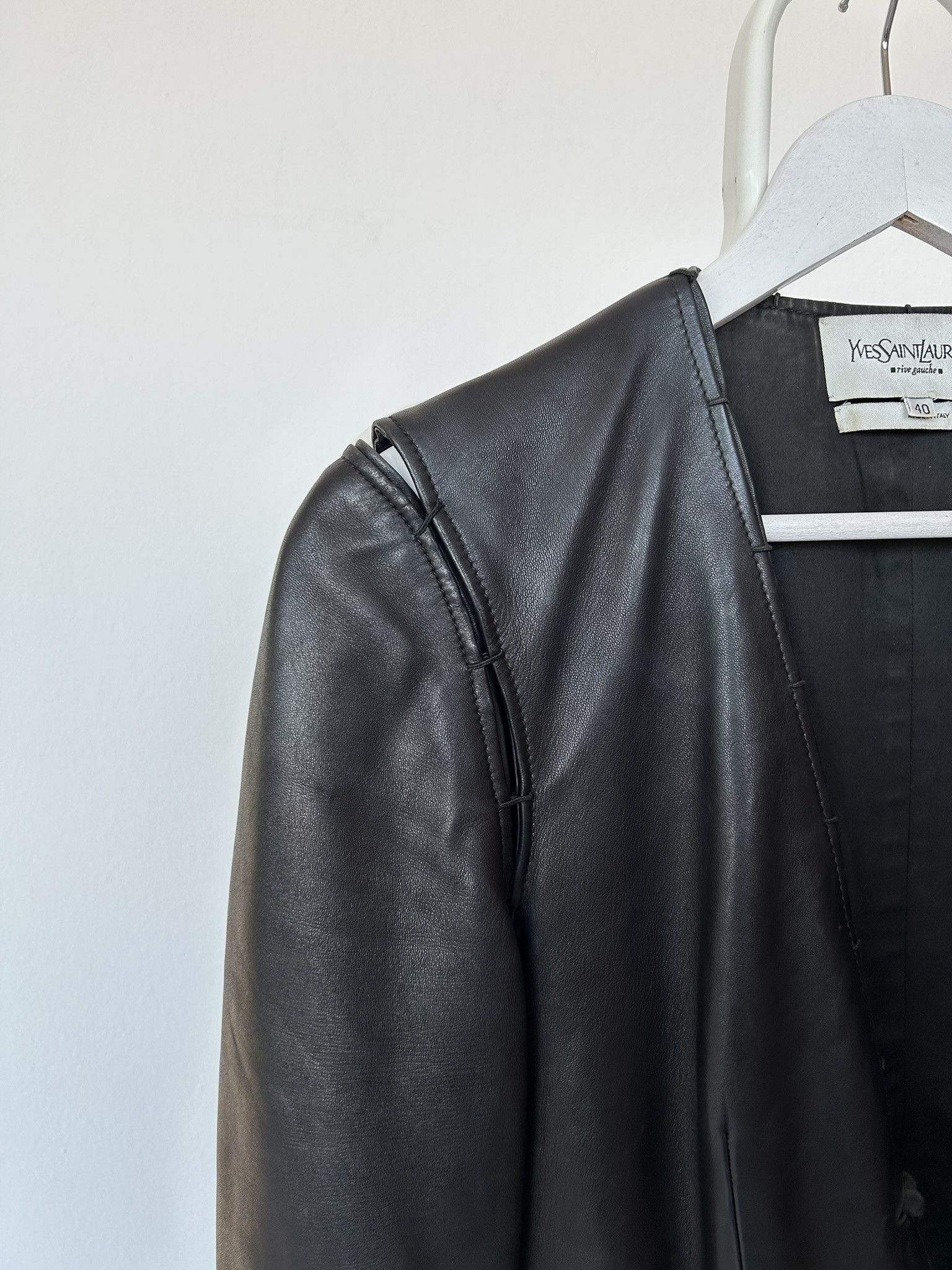 Yves Saint Laurent YSL Rive Gauche Tom Ford era leather jacket Size M / US 6-8 / IT 42-44 - 6 Thumbnail