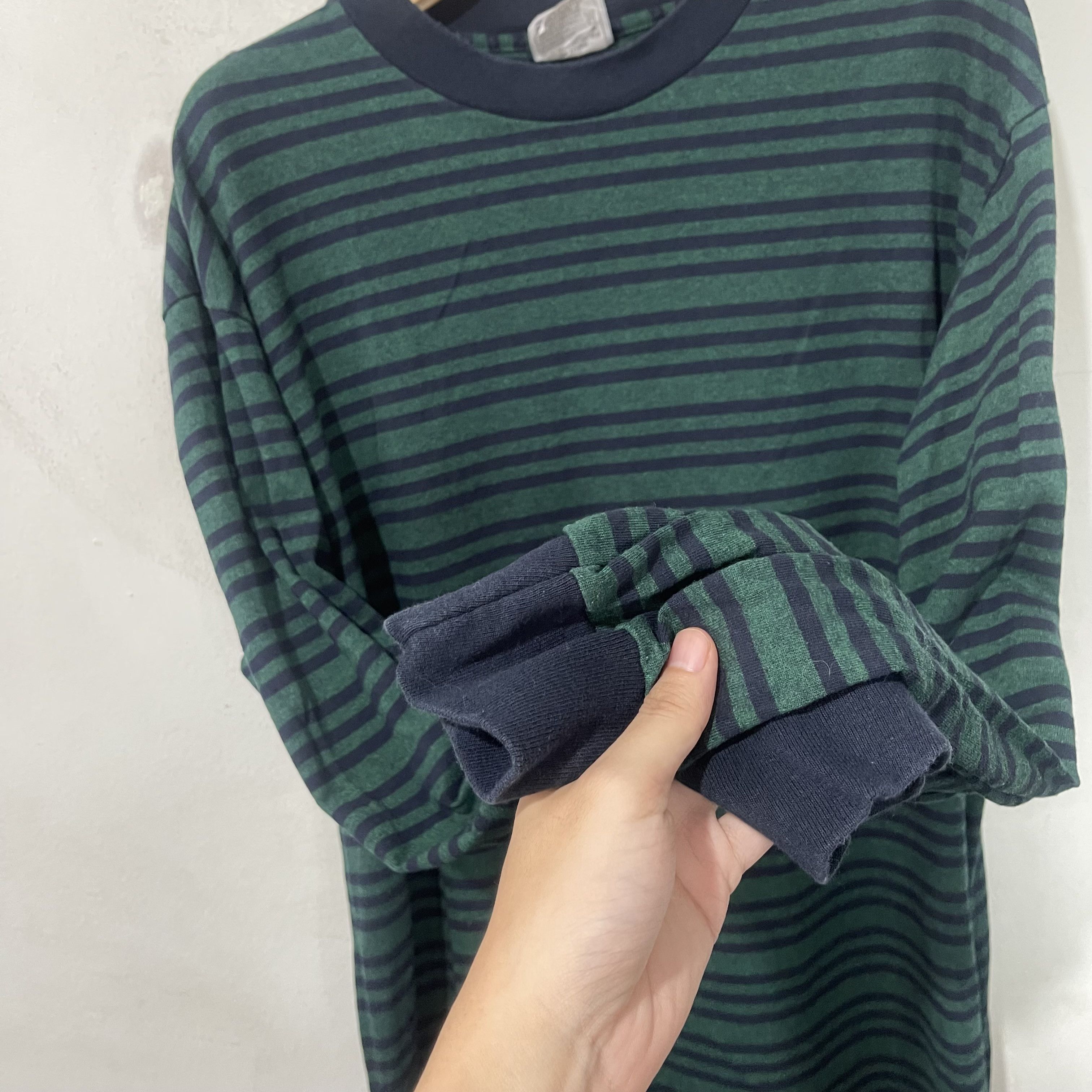 Vintage Vintage 90s Striped Long Sleeve T-Shirt Size US L / EU 52-54 / 3 - 3 Thumbnail
