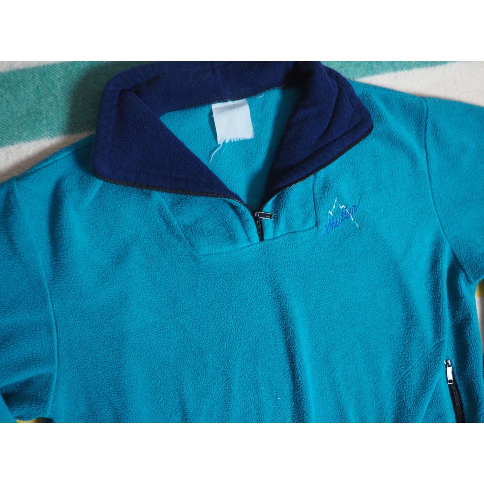 Whistles **VTG 80s Glacier Wind Whistler Ski Teal 1/4 Zip Jacket Mens XL** User: VTG 80s Glacier Wind Whistler Ski Teal 1/4 Zip Fleece Jacket Mens XL Size US XL / EU 56 / 4 - 5 Thumbnail