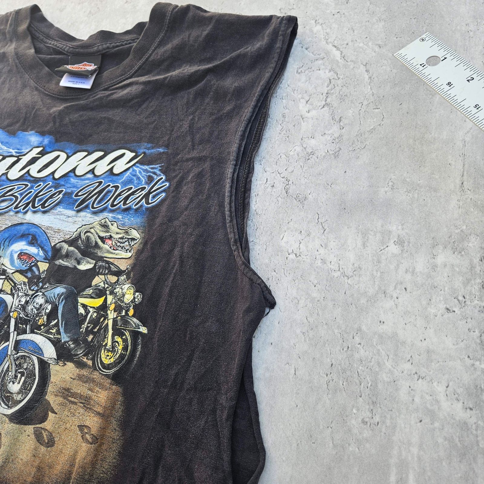 Harley Davidson Harley Davidson Black Cut Muscle T-Shirt Large Daytona 2008 Size US L / EU 52-54 / 3 - 4 Thumbnail