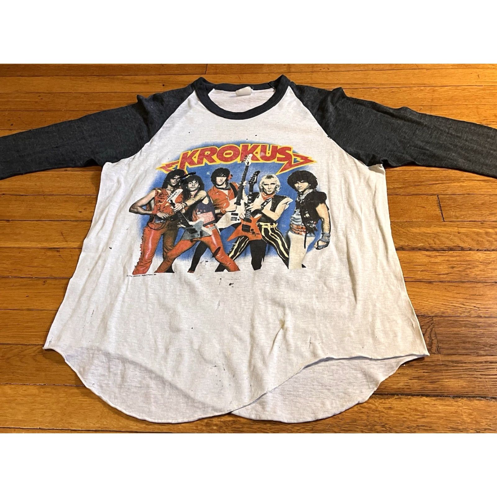 Vintage VINTAGE Krokus Shirt Men’s Medium White 80s Band Rock The Nation The Blitz Tour 1984 Mens Size US M / EU 48-50 / 2 - 2 Thumbnail