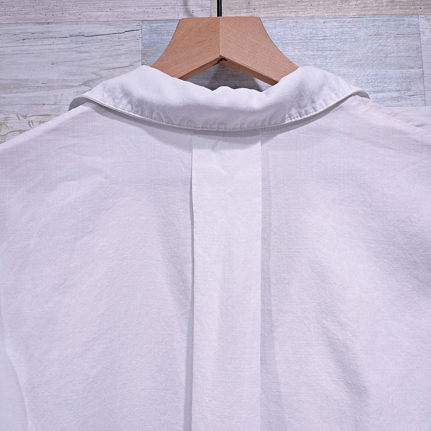 Anthropologie Cloth & Stone Lyocell Split Back Button Down Shirt White S Size S / US 4 / IT 40 - 5 Thumbnail