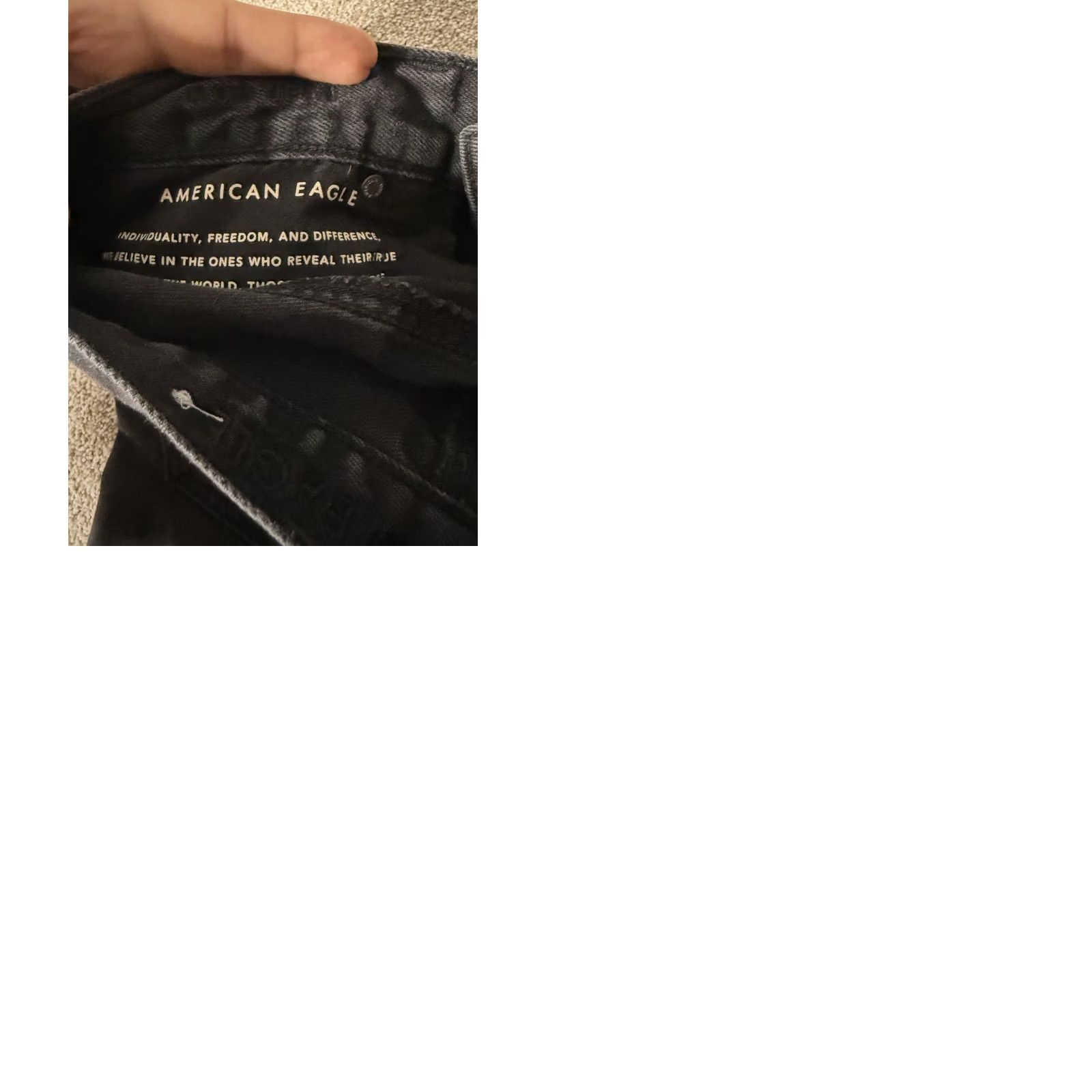 American Eagle Outfitters American Eagle Womens Jeans Mom 16 Black Charcoal High Rise Distressed 34x28 Size 38" / US 16 / IT 52 - 9 Thumbnail
