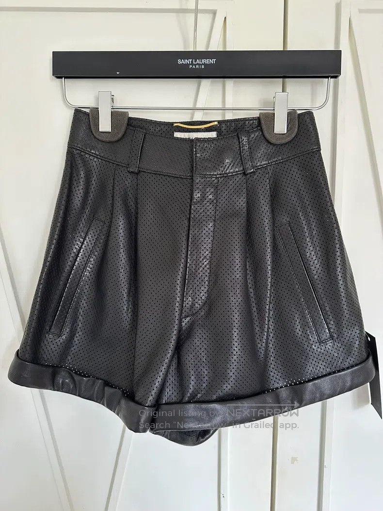 Saint Laurent Paris Saint Laurent Paris size F34 Polka Dot High-Waist Leather S Size 33" - 1 Thumbnail