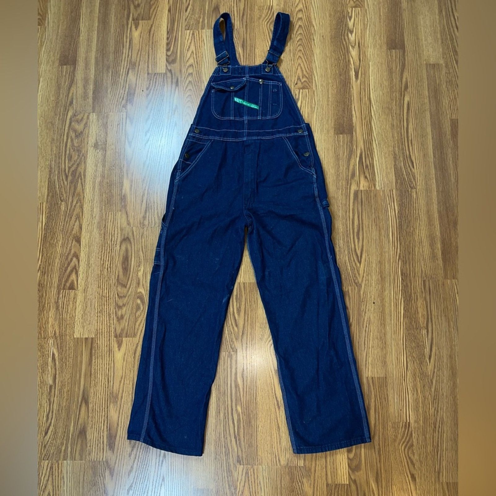 Vintage Funky Vintage KEY Imperial Denim Overalls! Size 34" / US 12 / IT 48 - 2 Thumbnail