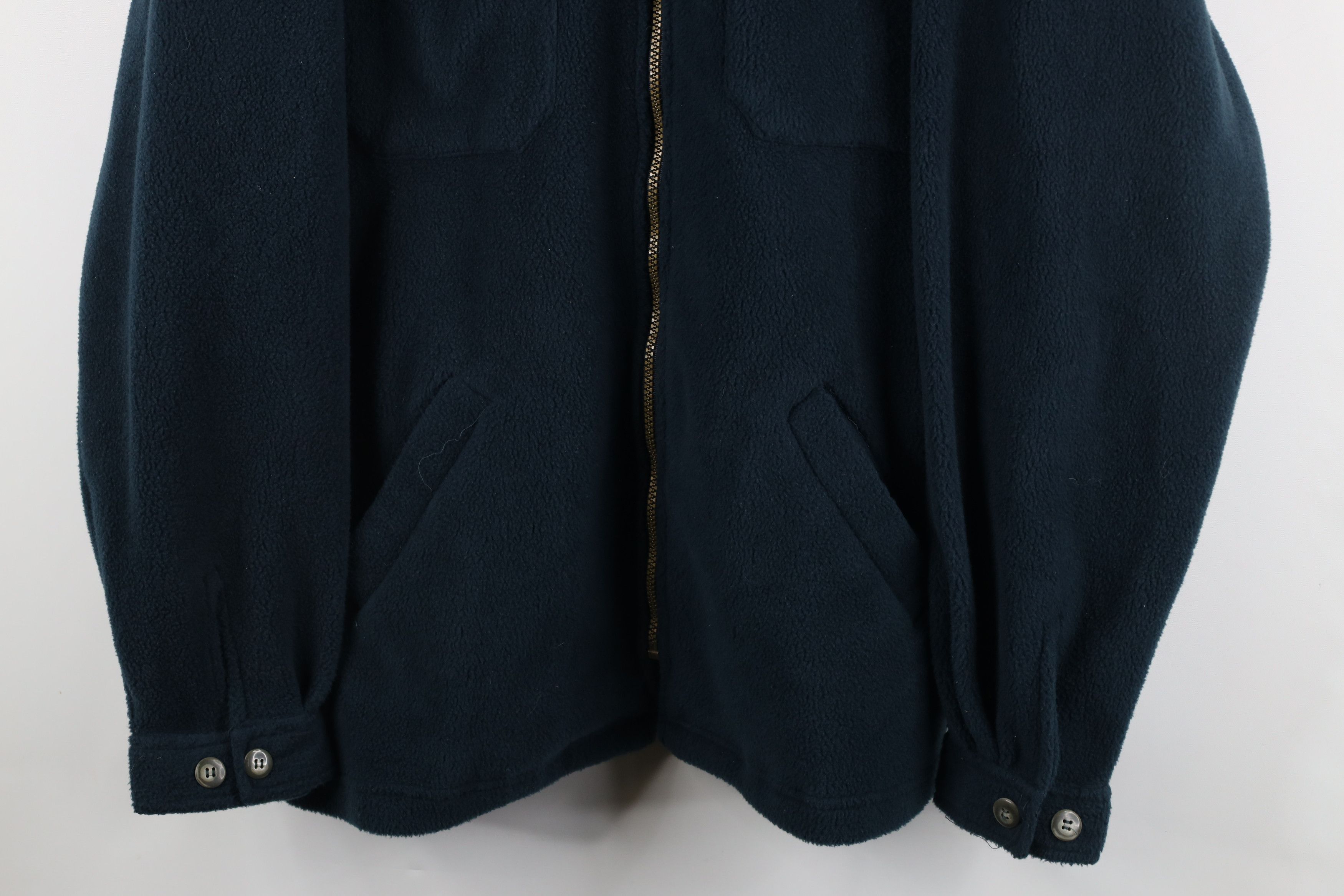 Vintage Vintage 90s Streetwear Full Zip Fleece Shirt Jacket Shacket Size US XXL / EU 58 / 5 - 3 Thumbnail