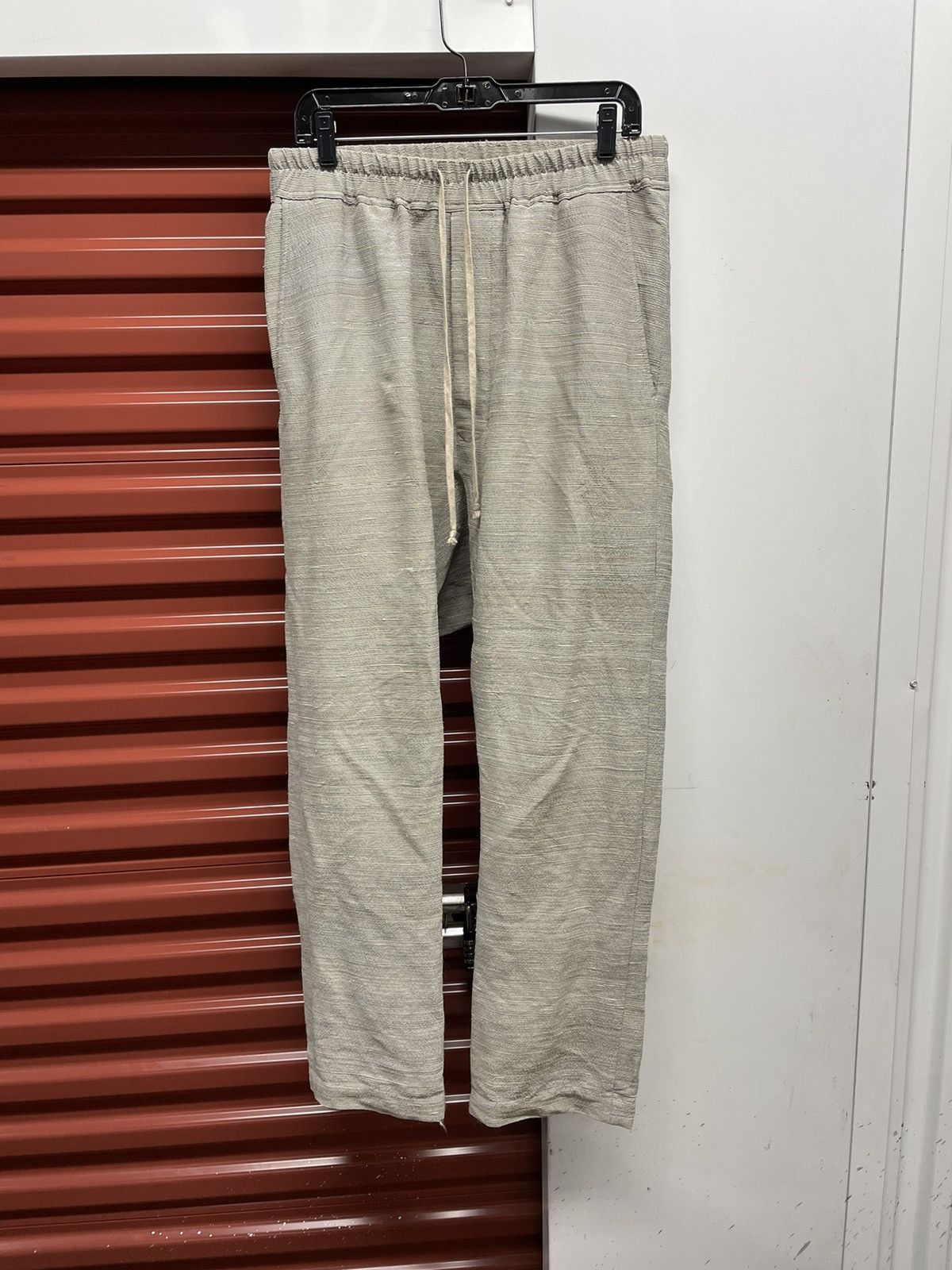 Pre-owned Rick Owens Naska Silk Dropcrotch Pants In Grey