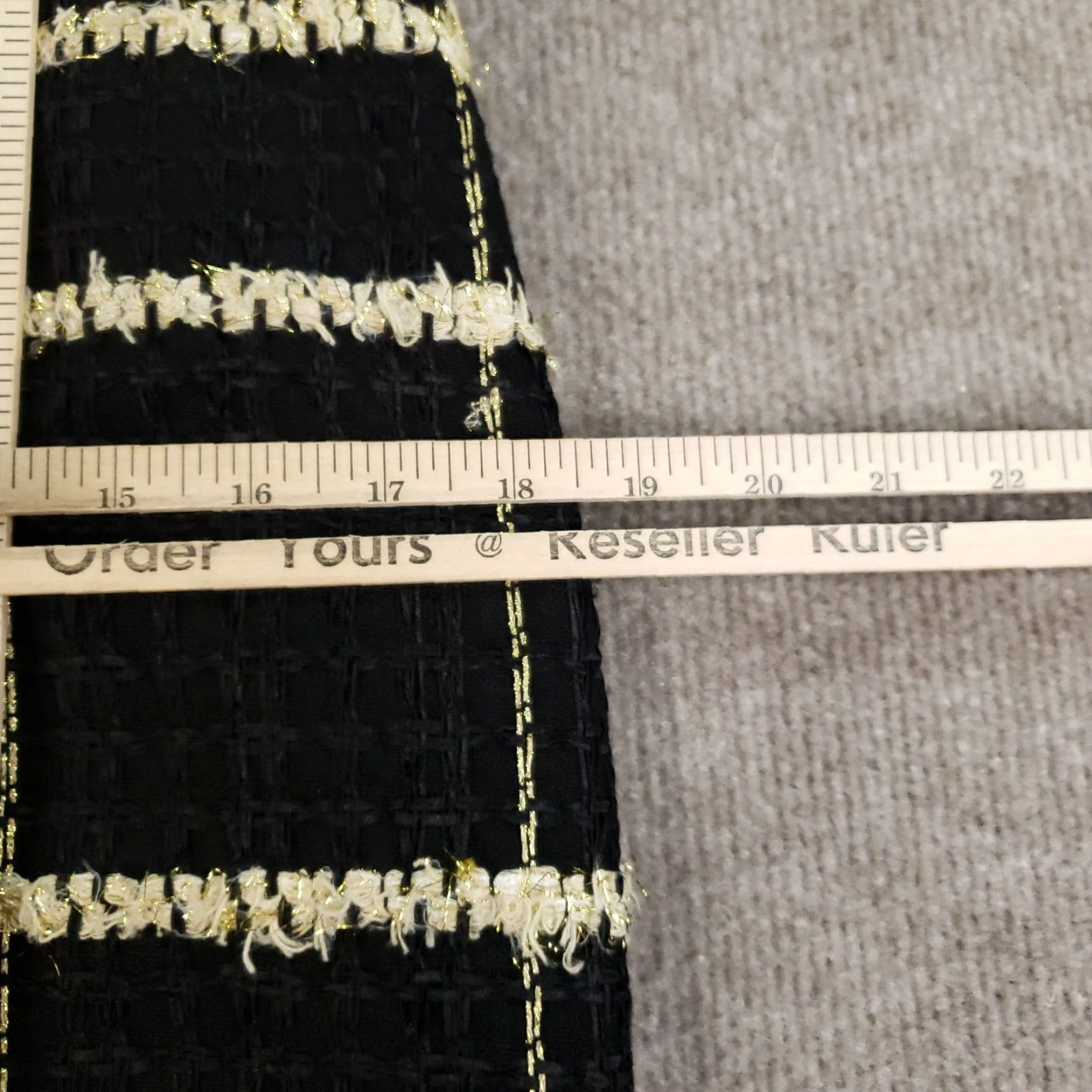 J.McLaughlin J. Mclaughlin Skirt Womens Size 6 Black Gold Knee Length A-line Lined Casual Size 28" / US 6 / IT 42 - 4 Thumbnail
