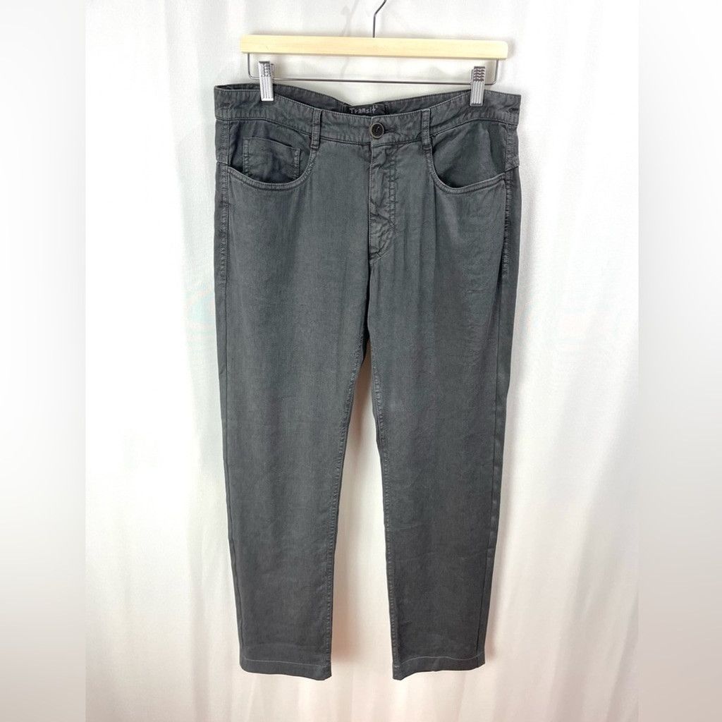 Transit Uomo Transit UOMO Dark Grey Italian Linen Jean Size M ( US 34) Size US 33 - 2 Thumbnail