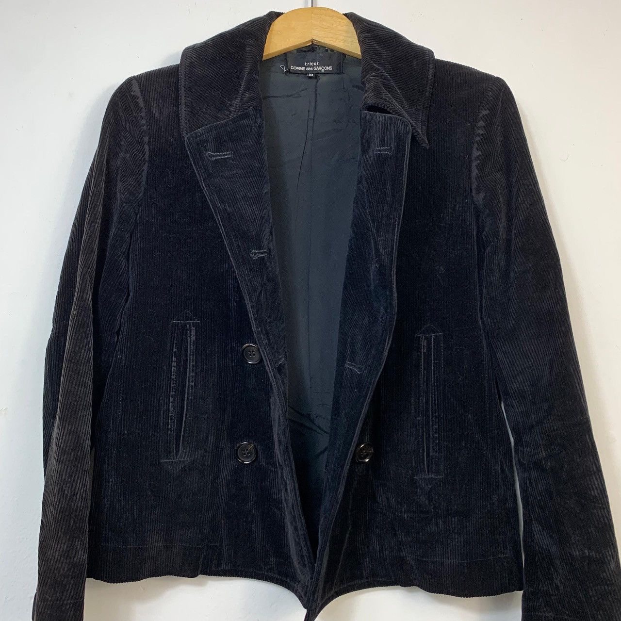 Comme des Garcons Vintage tricot COMME des GARCONS Black Corduroy Size US M / EU 48-50 / 2 - 3 Thumbnail