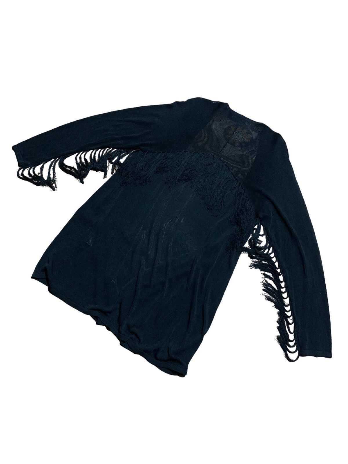 Sandro Sandro Paris fringed mesh viscose cardigan punk style Size US M / EU 48-50 / 2 - 2 Thumbnail