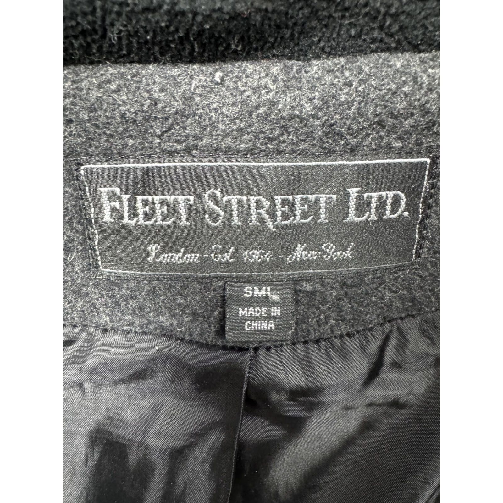 Vintage Fleet Street Ltd Coat Womens Small Gray Wool Blend Hooded Full Zip Lined Classic Size S / US 4 / IT 40 - 7 Thumbnail