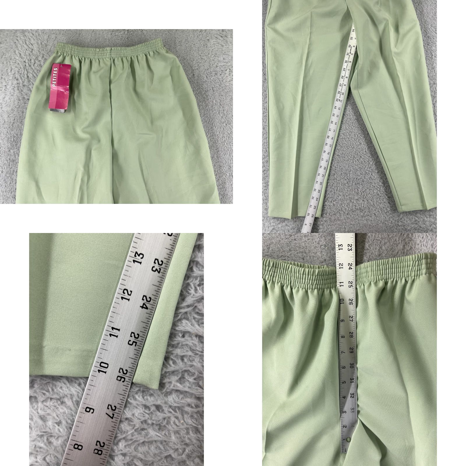 Vintage VINTAGE Wentworth Pants Womens 8P Green 100% Polyester Pull On Elastic Waist Straight Pant Girls Mens Size 30" / US 8 / IT 44 - 8 Thumbnail