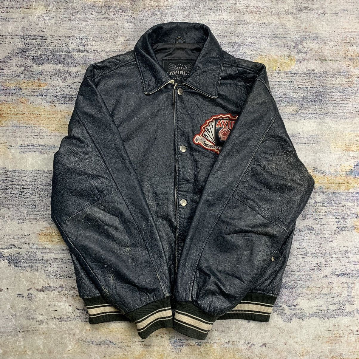 Avirex × Vintage Vtg avirex gambler’s club king casino bomber leather jacket Size US M / EU 48-50 / 2 - 5 Thumbnail