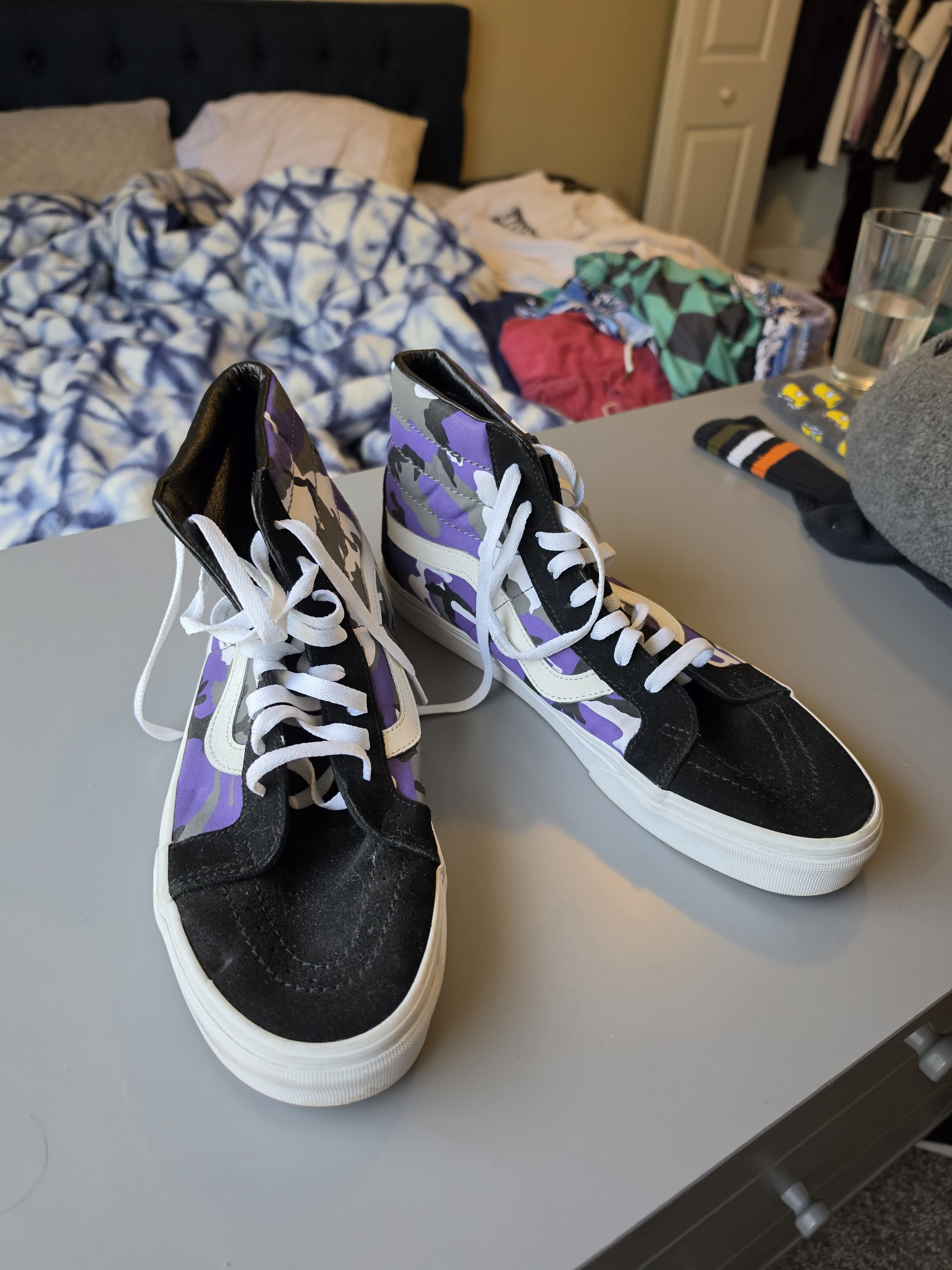 Vans Vans Hightop Sneakers Purple Camo Size 12 Size US 12 / EU 45 - 1 Thumbnail