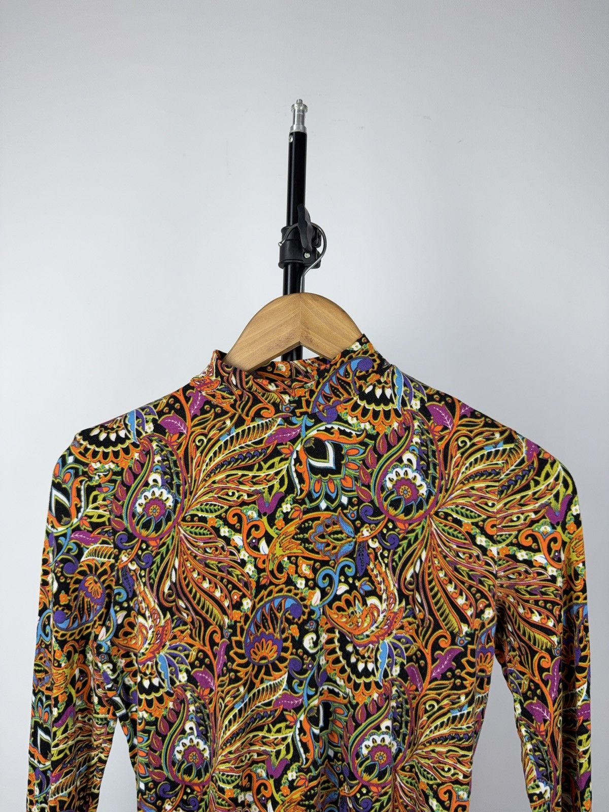 Japanese Brand × Vintage Y2K Psychedelic Mesh Top JPG Vibes Sheer Print Long Sleeve Size M / US 6-8 / IT 42-44 - 2 Thumbnail