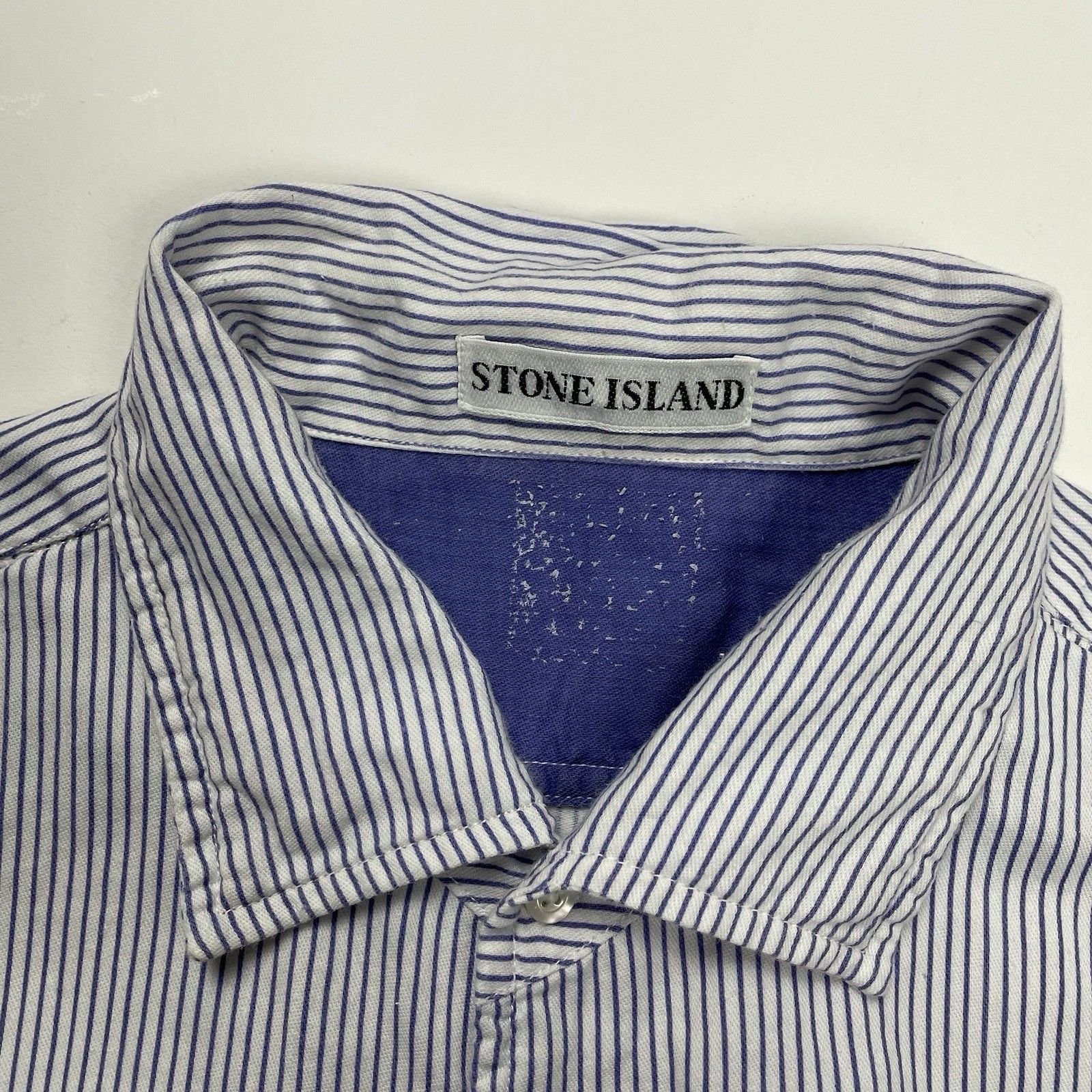 Stone Island Vintage Stone Island Marina Striped Shirt Spell Out Large L Size US L / EU 52-54 / 3 - 3 Thumbnail