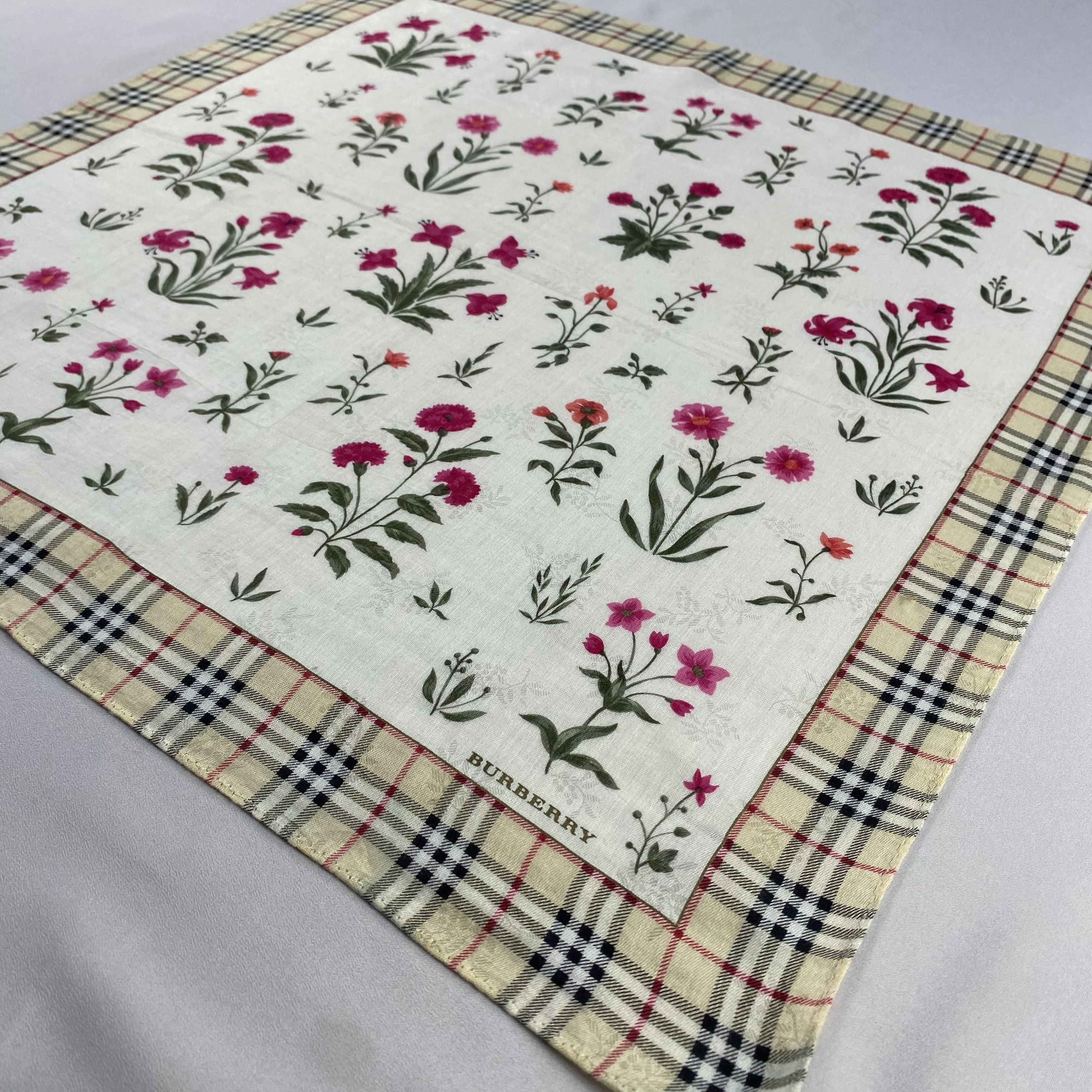 Burberry × Vintage Burberry Handkerchief / Neckerchief / Bandana-P1895 Size ONE SIZE - 2 Thumbnail