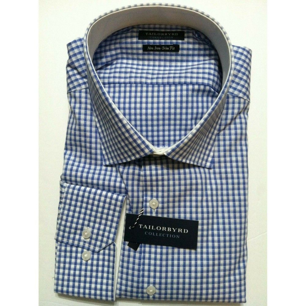 Tailorbyrd TAILORBYRD MENS NEW BLUE 100%COTTON DRESS SHIRT 16/32-33 Size US L / EU 52-54 / 3 - 1 Thumbnail
