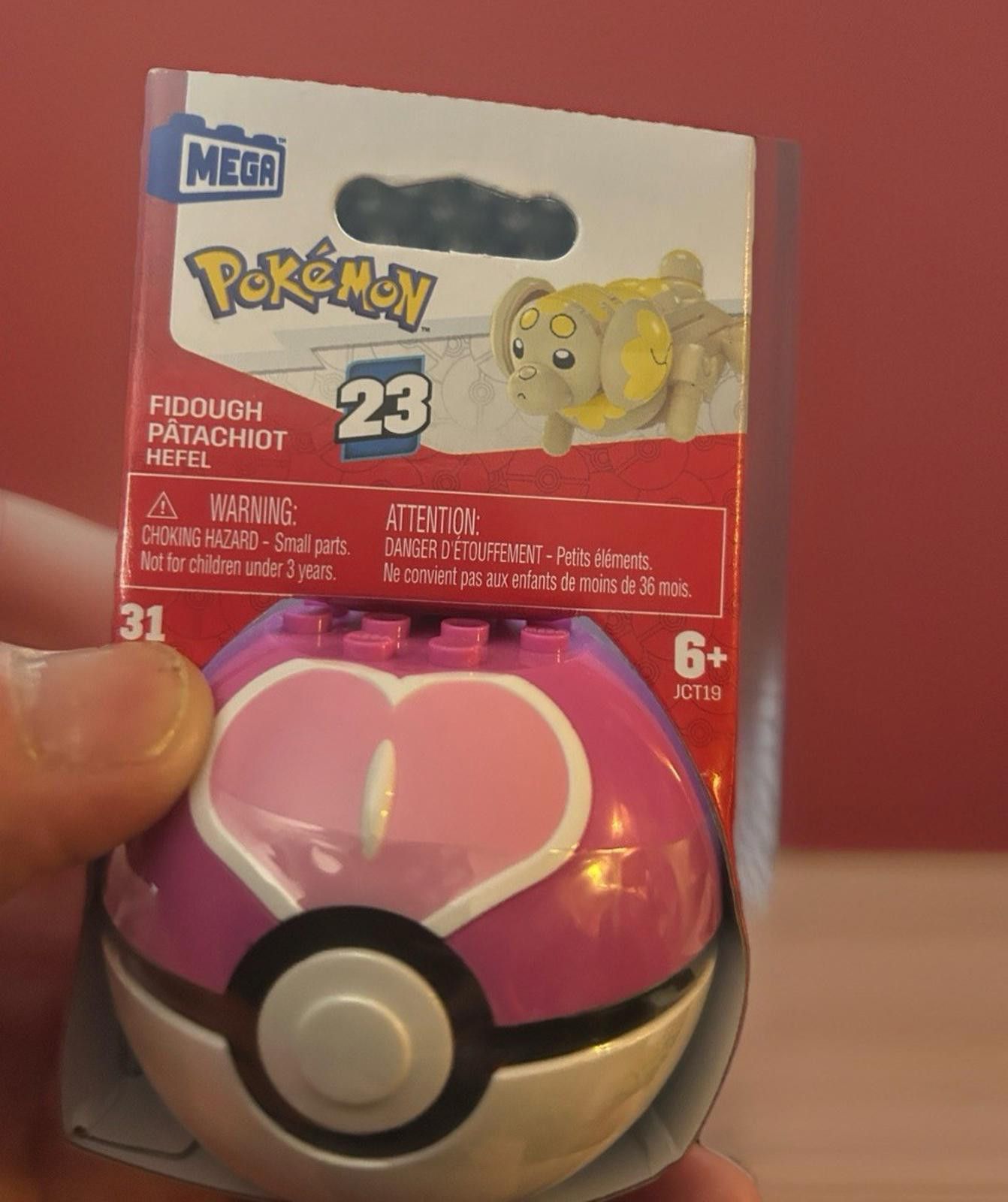 Metallica Construx Pokemon Fidough Series 23 JCT19 Pokeball Poke Ball Size ONE SIZE - 2 Thumbnail