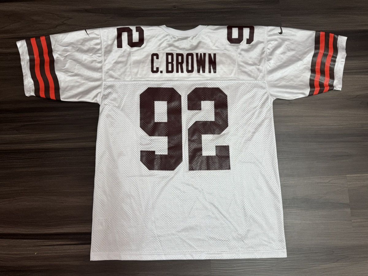 Nike Vintage Courtney Brown #92 Cleveland Browns NFL Away Jersey Size US XL / EU 56 / 4 - 8 Thumbnail
