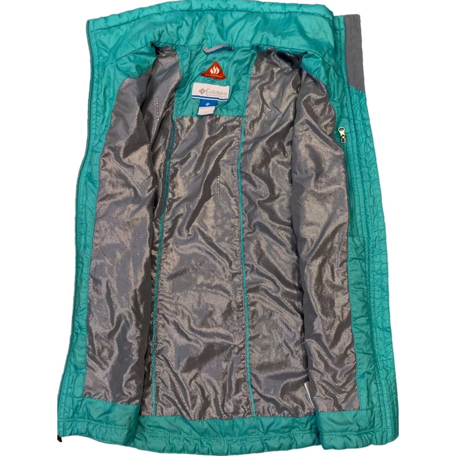 Vintage Columbia Omni Heat Puffer Vest Teal Teal/green S Small Womens Vest Heated Columbia Size S / US 4 / IT 40 - 2 Thumbnail