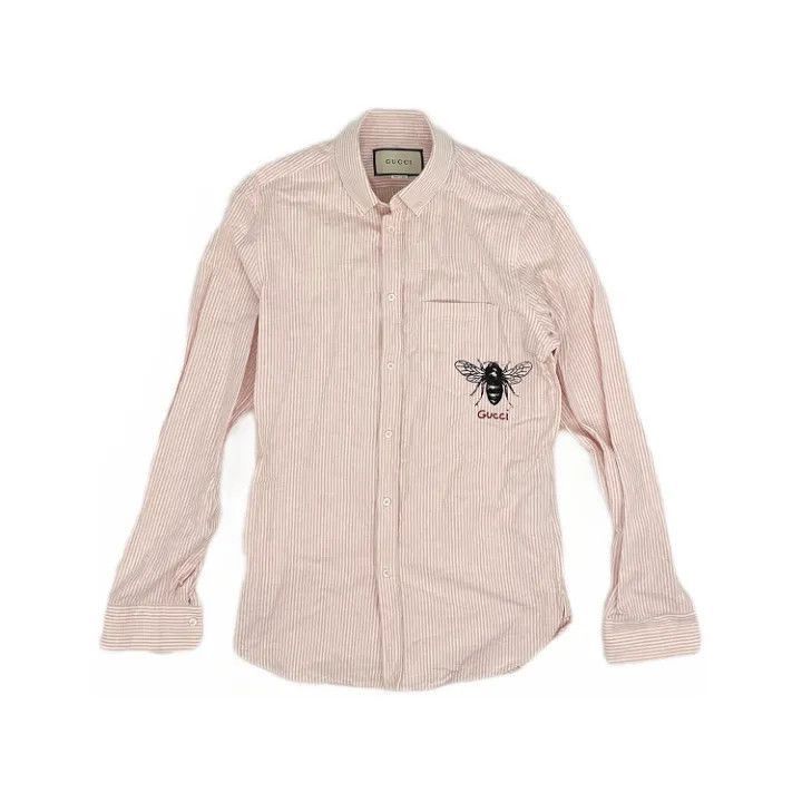 Gucci Gucci Gucci Striped Embroidered Logo Long Sleeve Shirt -25 Size US M / EU 48-50 / 2 - 1 Thumbnail