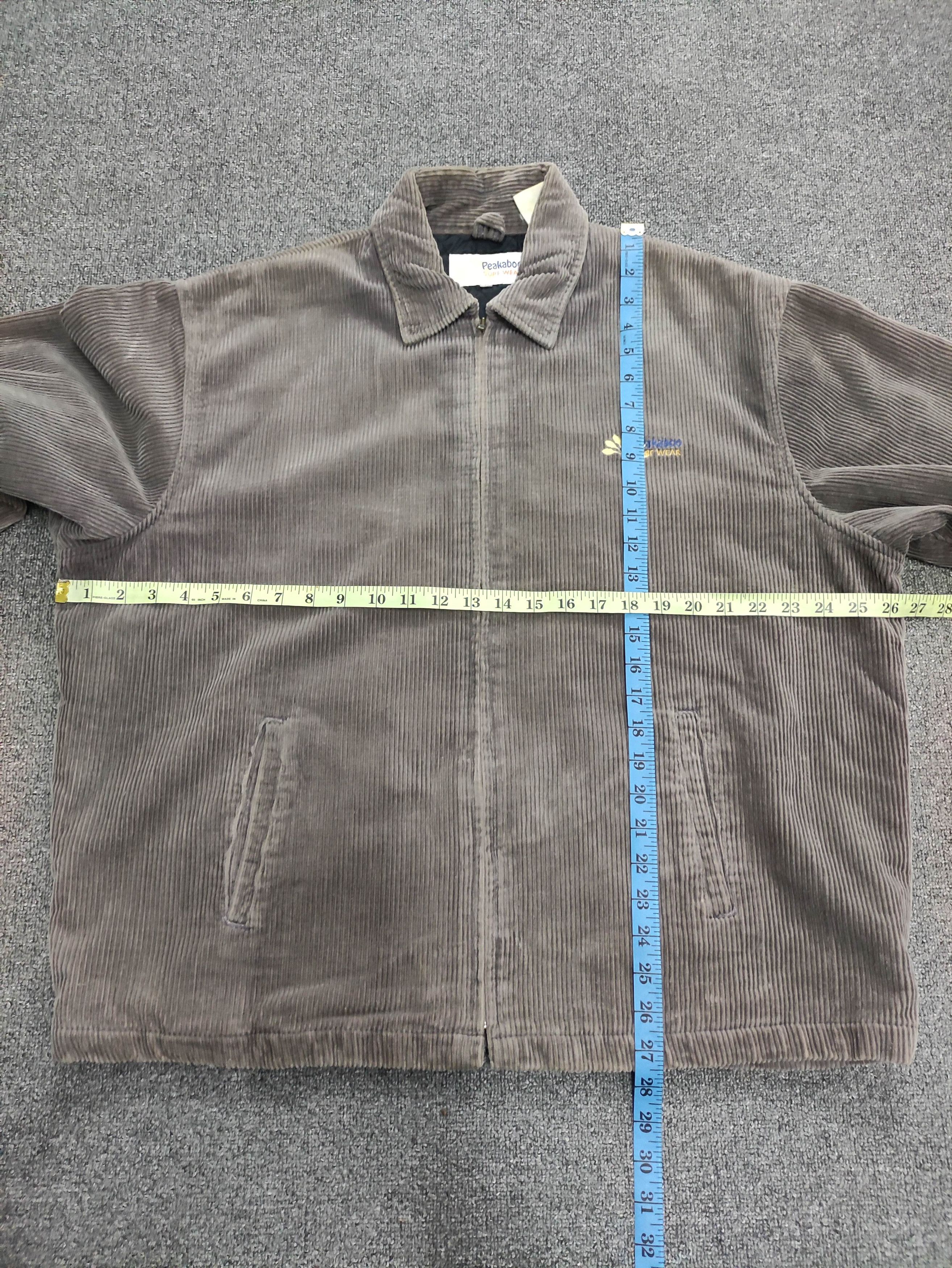 Japanese Brand Vintage Peakaboo Surf Wear Cuduroy Jacket Zipper Size US L / EU 52-54 / 3 - 13 Thumbnail