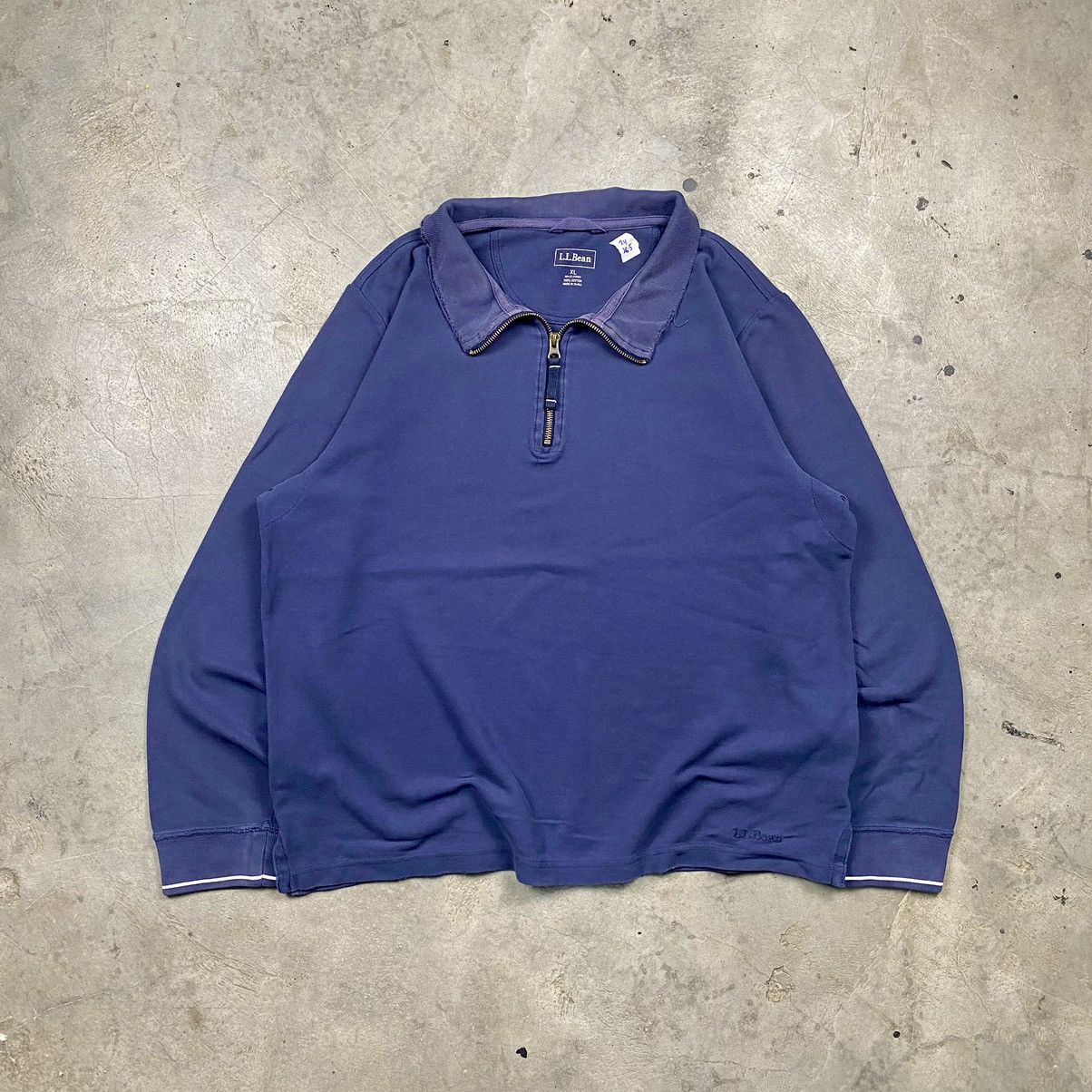 L.L. Bean × Vintage y2k LL Bean Distressed Quarter Zipper Size US M / EU 48-50 / 2 - 1 Thumbnail