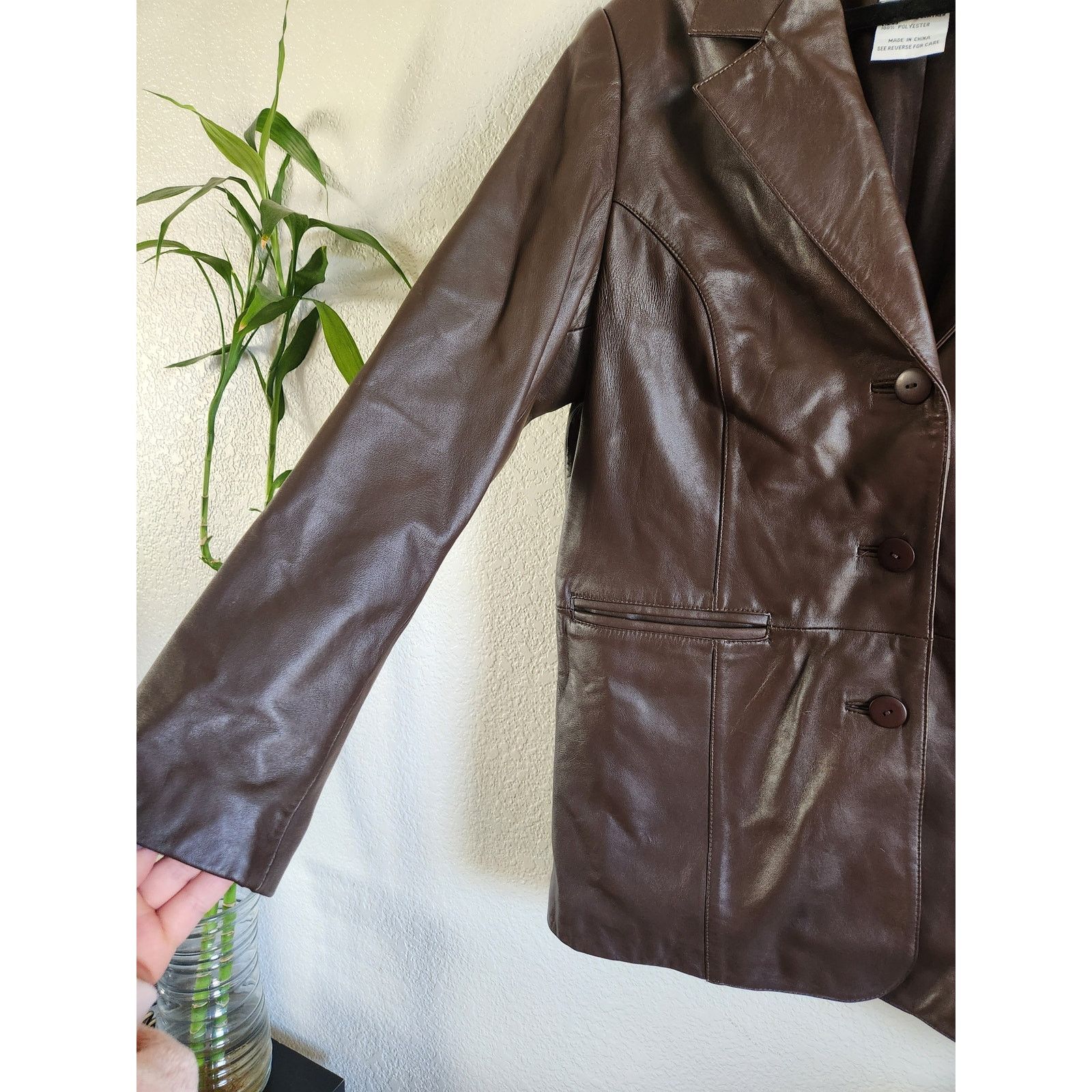Other Pamela McCoy Collections Women's Genuine Leather Jacket-M Size M / US 6-8 / IT 42-44 - 4 Thumbnail