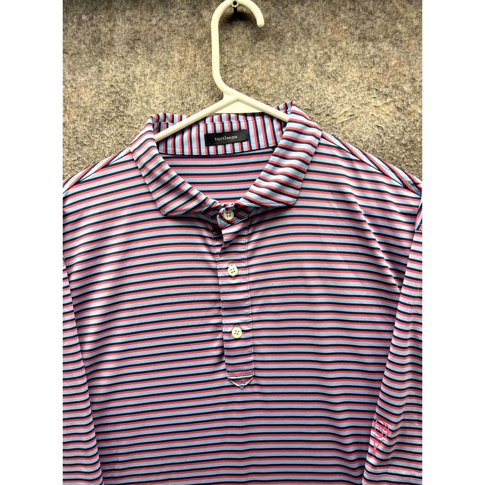 Vintage Turtleson Polo Shirt Mens XL Blue Stripe Golf Lightweight Short Sleeve Casual Size US XL / EU 56 / 4 - 6 Thumbnail