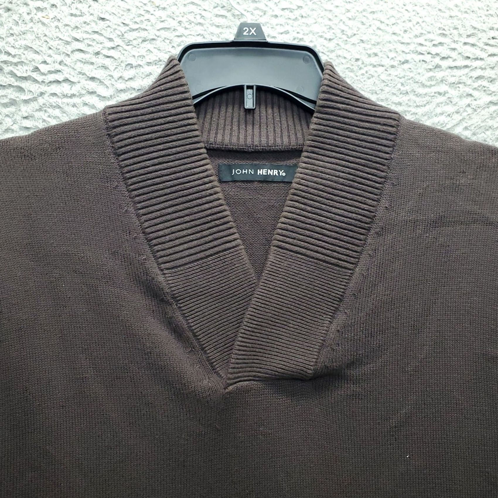 Vintage John Henry Sweater Mens XL Brown Cotton Knitted Raglan Sleeve V-Neck Pullover Size US XL / EU 56 / 4 - 5 Thumbnail