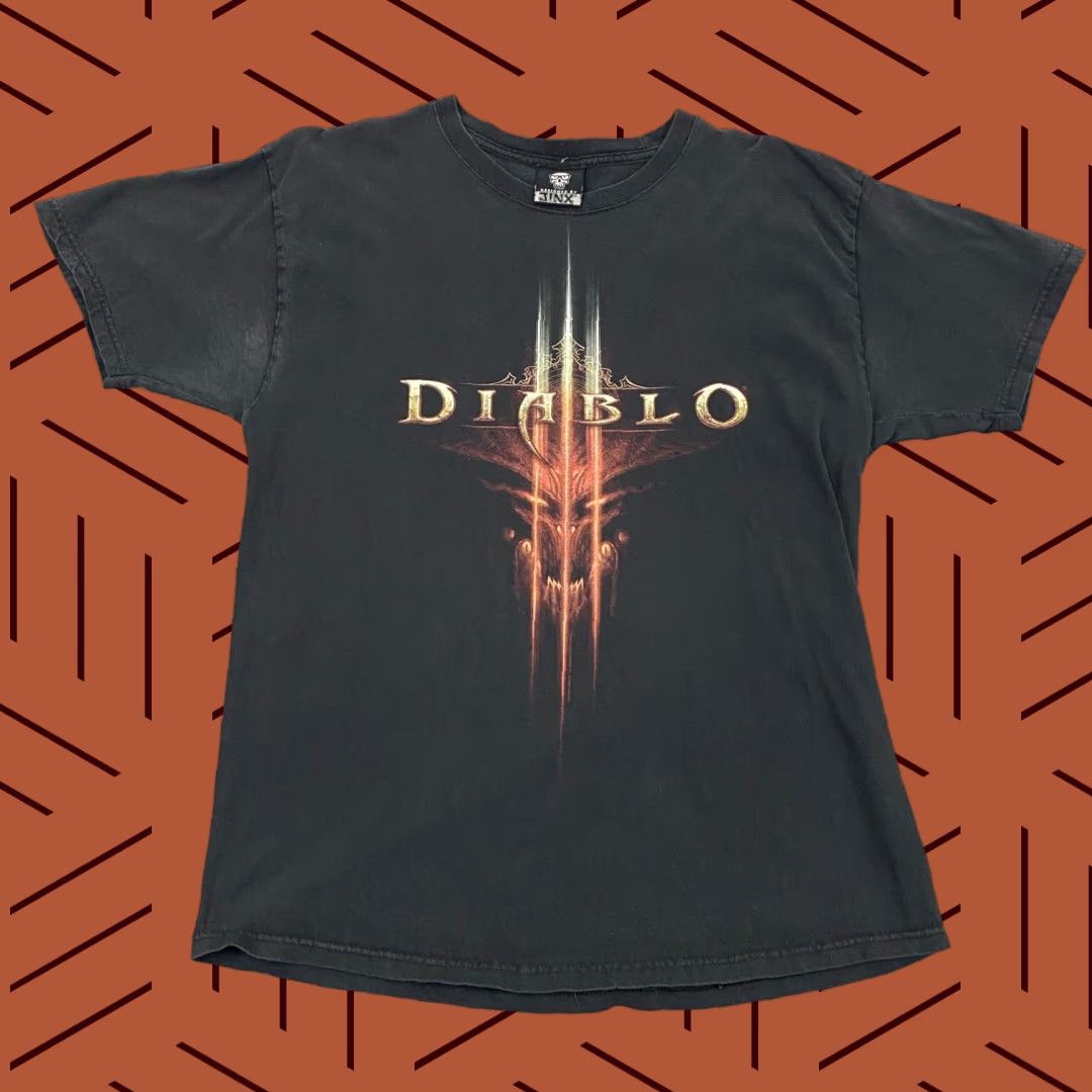 Doublet VINTAGE Diablo x Jinx Shirt Mens Large Blizzard Double Sided Tee Goth Grunge Y2K Size US L / EU 52-54 / 3 - 1 Thumbnail