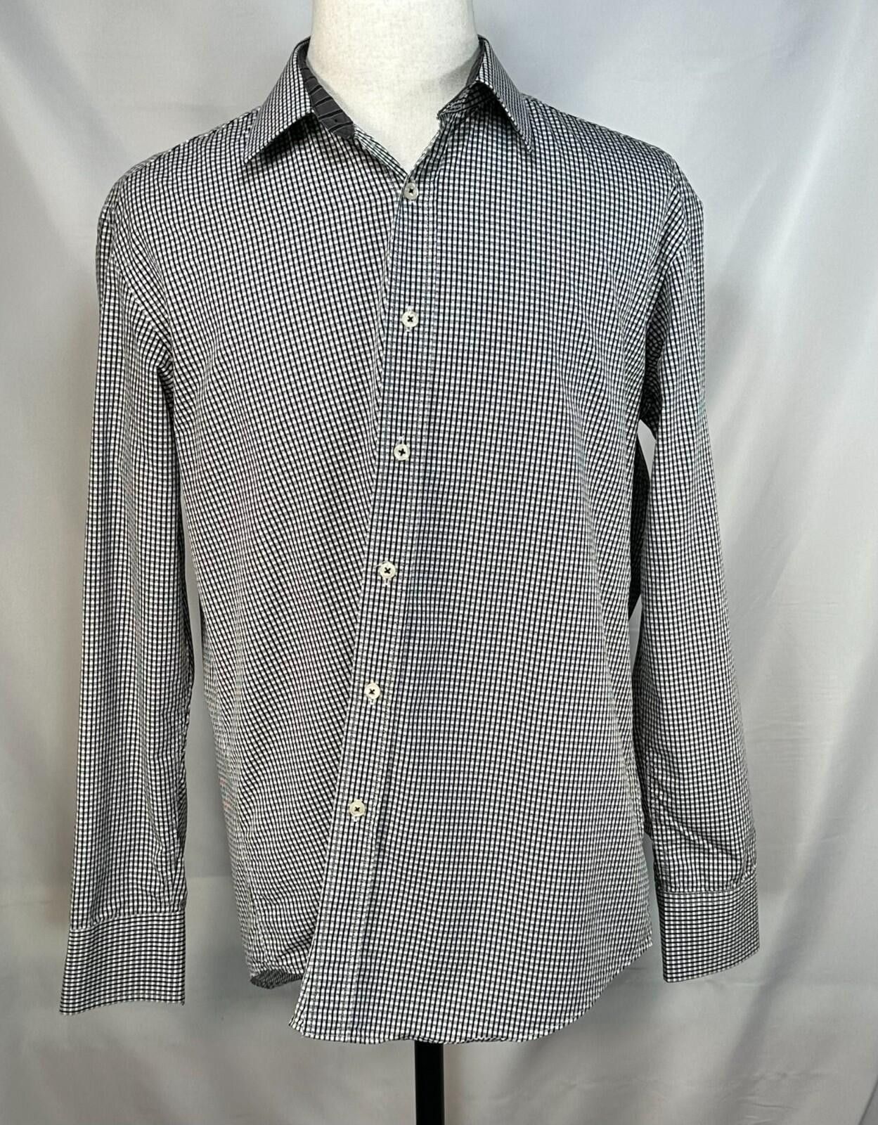 The Quiet Life Quieti Checked Geometric Cotton Button Up Black Mens L Size US L / EU 52-54 / 3 - 1 Thumbnail