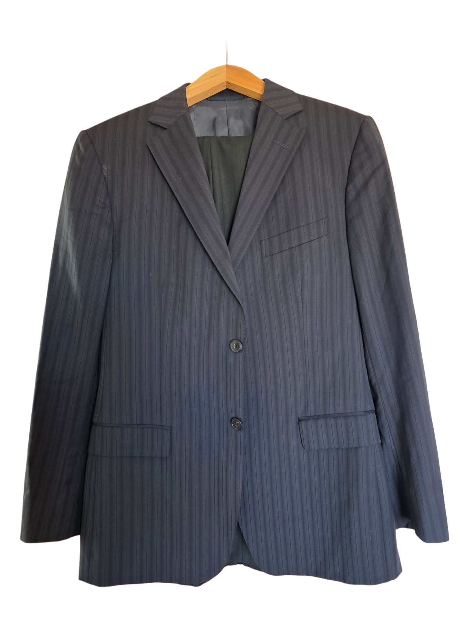 Ermenegildo Zegna Ermenegildo Zegna Tailored Suit – Black Subtle Stripes Size 40R - 6 Thumbnail
