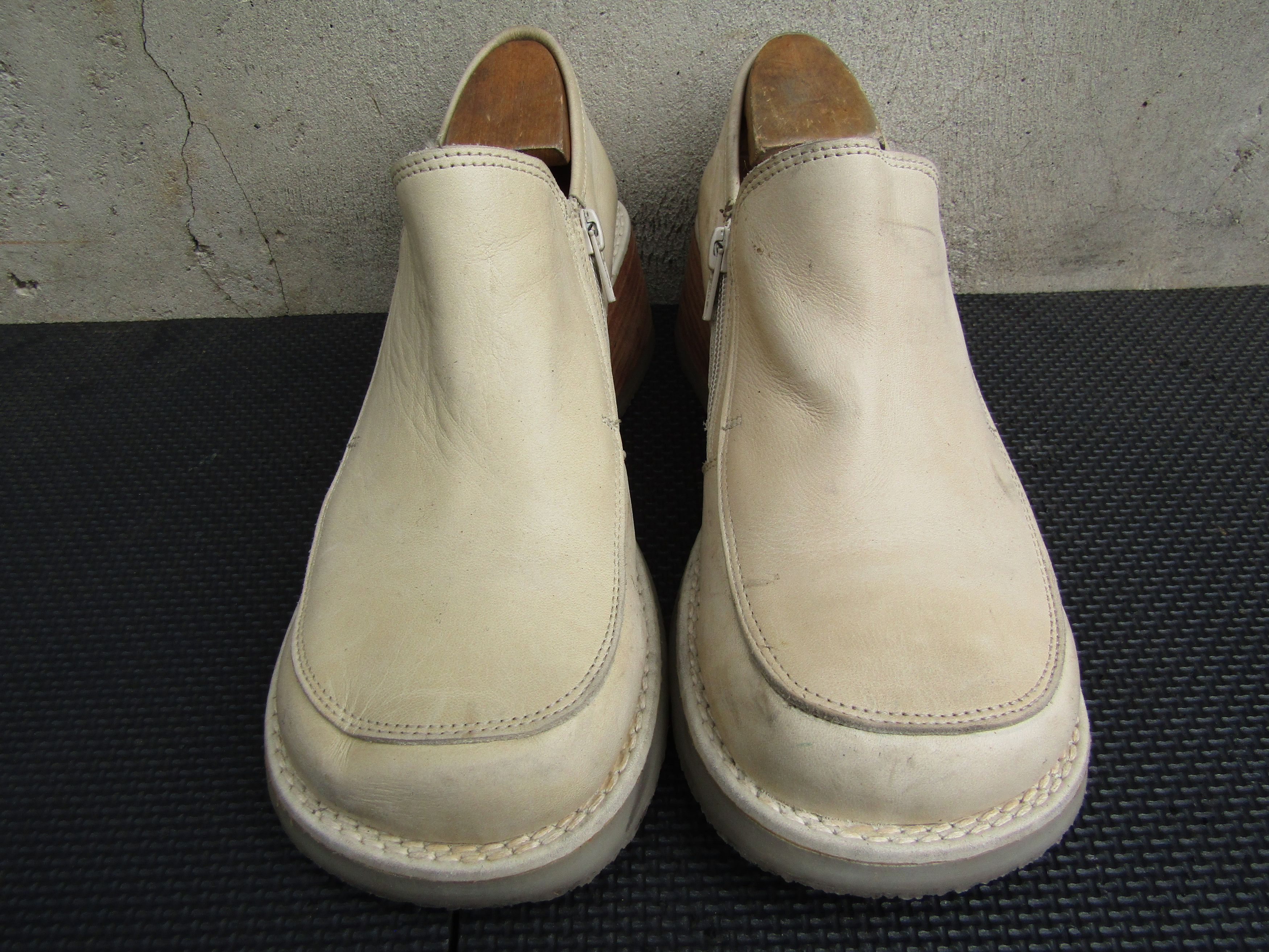 Other Vintage 90s Destroy Leather Taupe Platform Toggles Side Zip Size US 8.5 / IT 38.5 - 2 Thumbnail