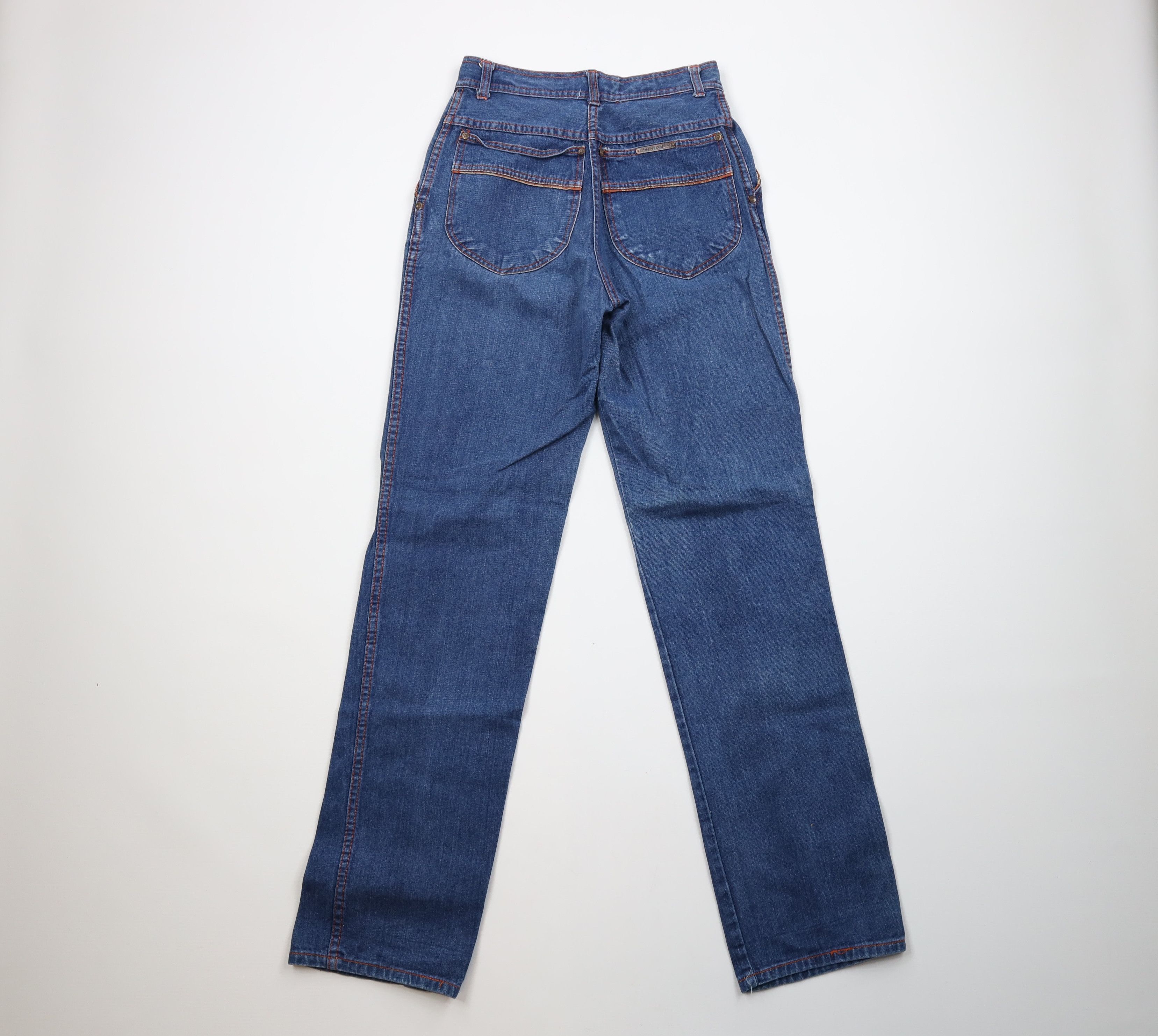Vintage Vintage 70s Streetwear Pleated Straight Leg Denim Jeans Blue Size 30" / US 8 / IT 44 - 10 Thumbnail